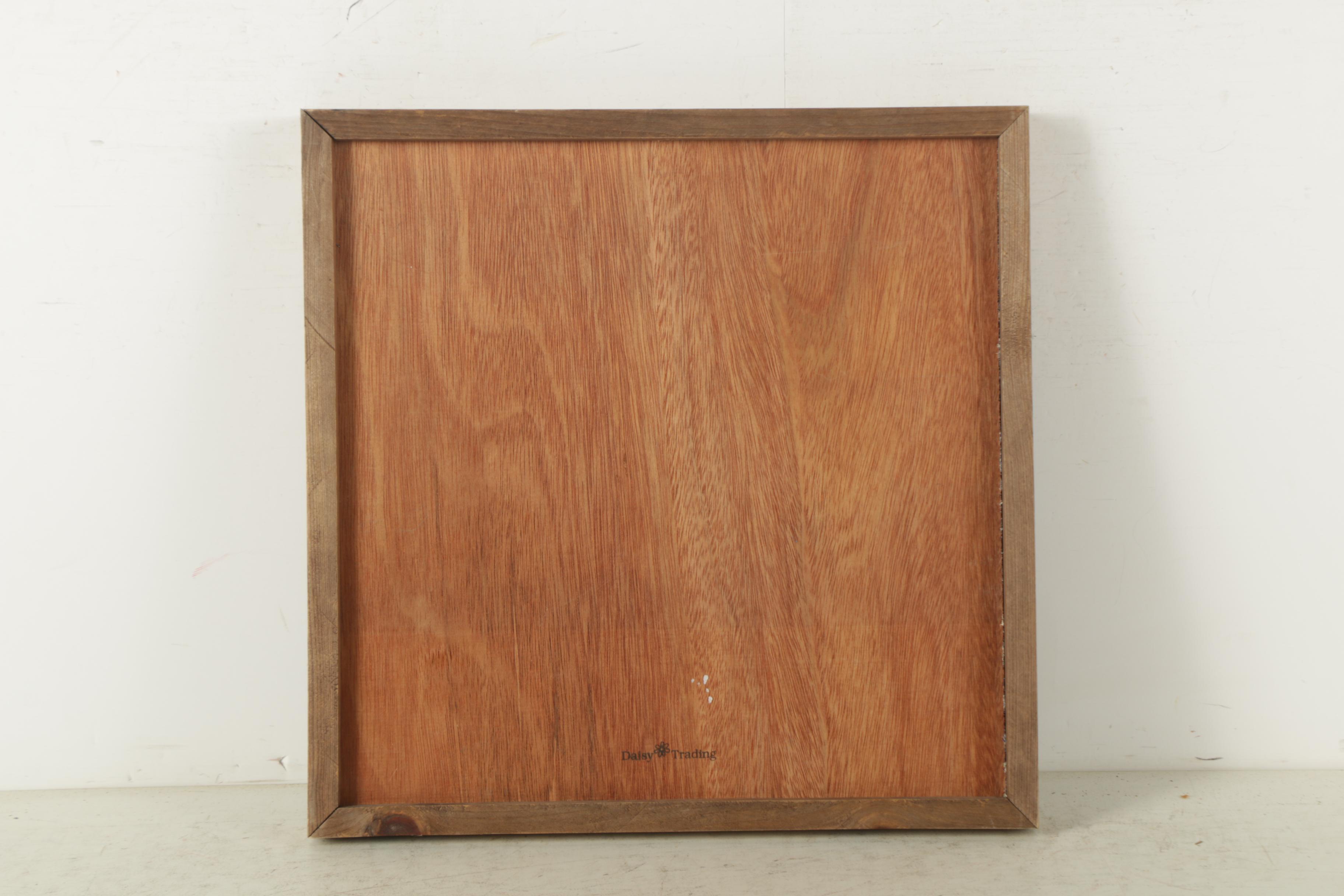 NFL New England Patriots Themed Woodblock Print on Wood