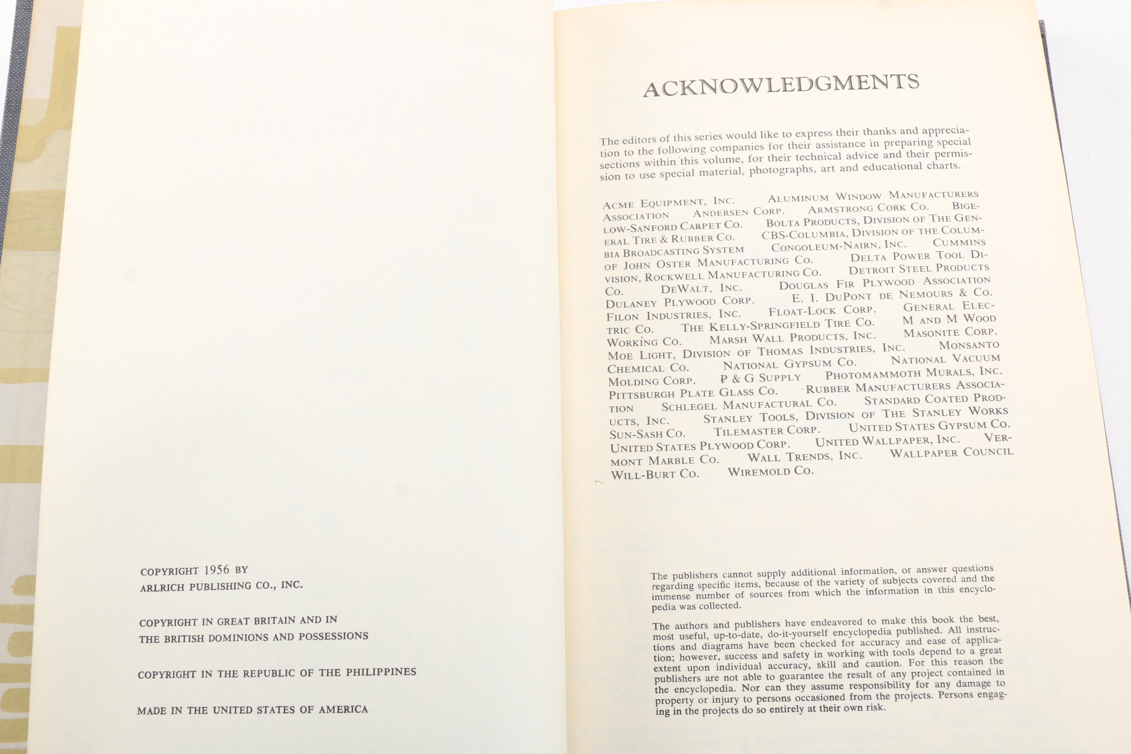 1956 "Popular Science Do-It-Yourself Encyclopedia" in Twelve Volumes