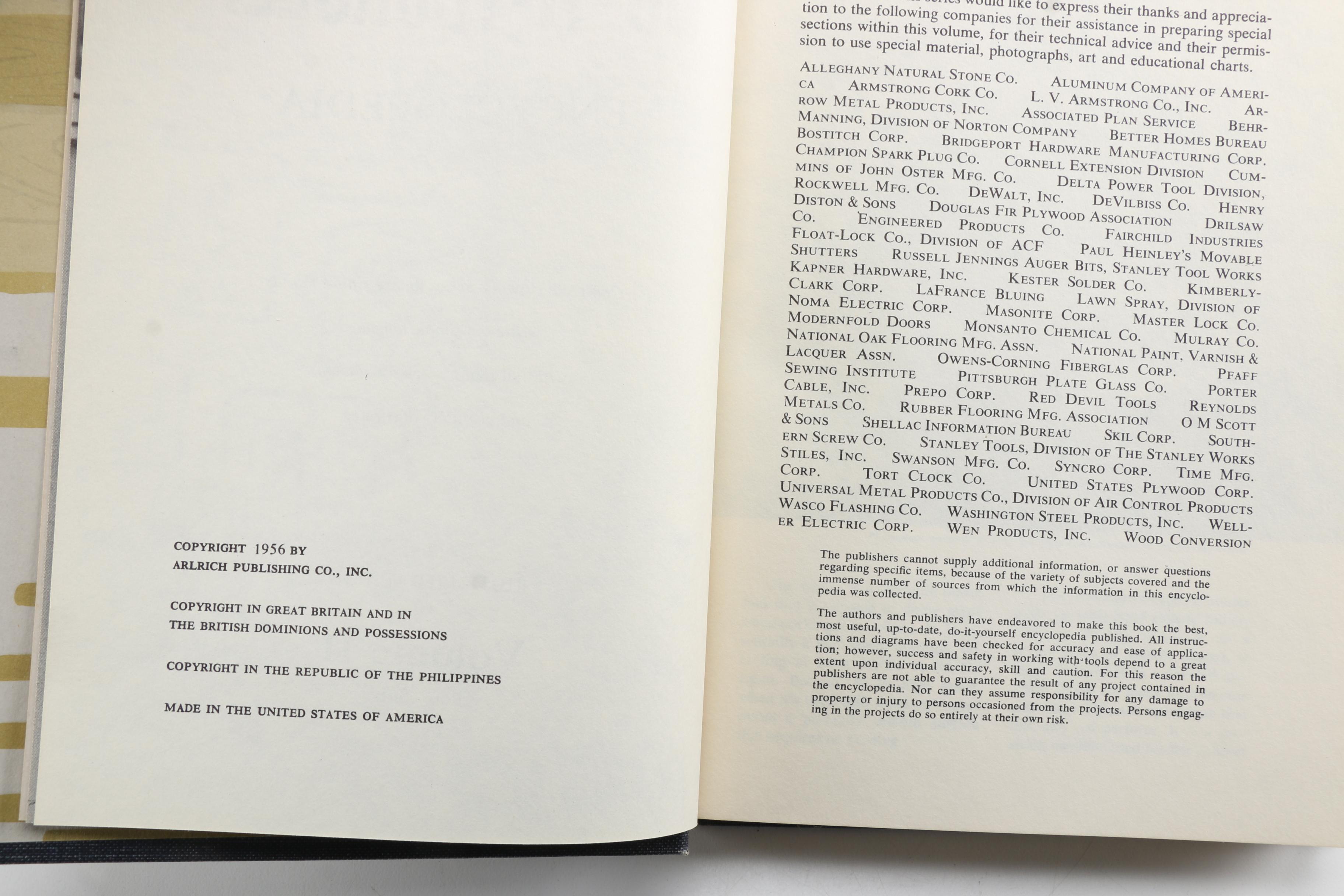 1956 "Popular Science Do-It-Yourself Encyclopedia" in Twelve Volumes