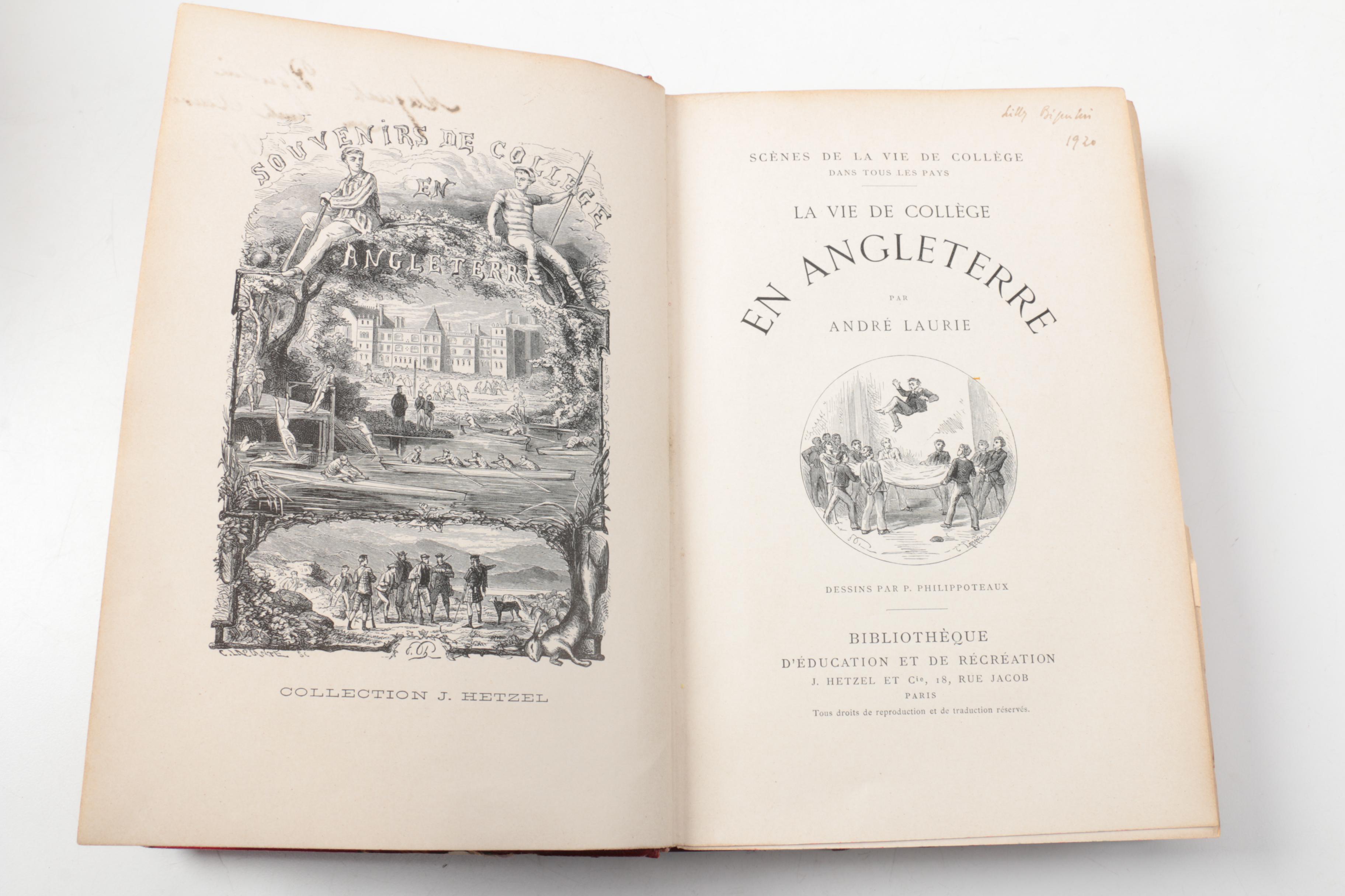 Eugène-Louis Dumont Signed "Histoire du Grand-Saconnex" and Other French Books