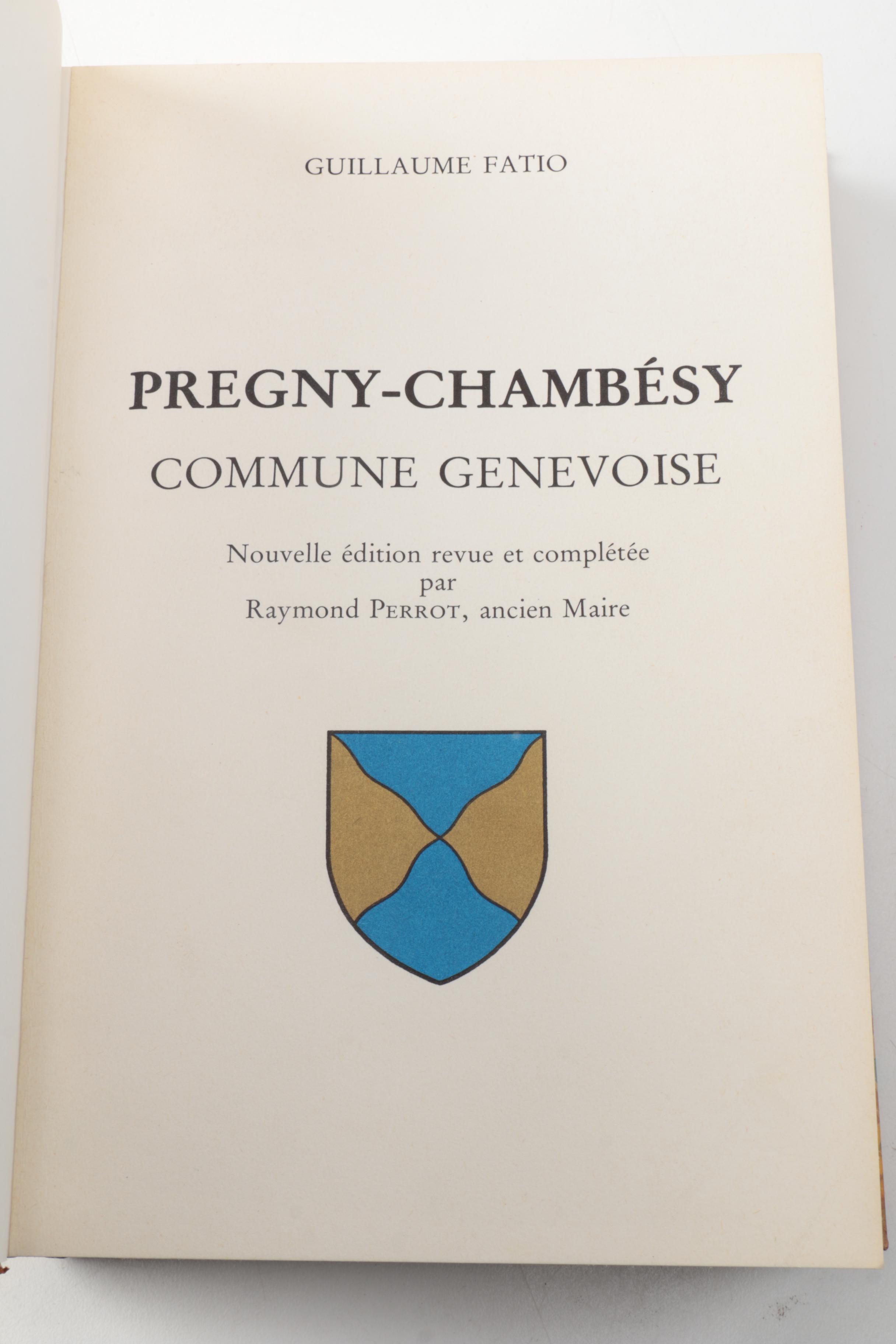 Eugène-Louis Dumont Signed "Histoire du Grand-Saconnex" and Other French Books