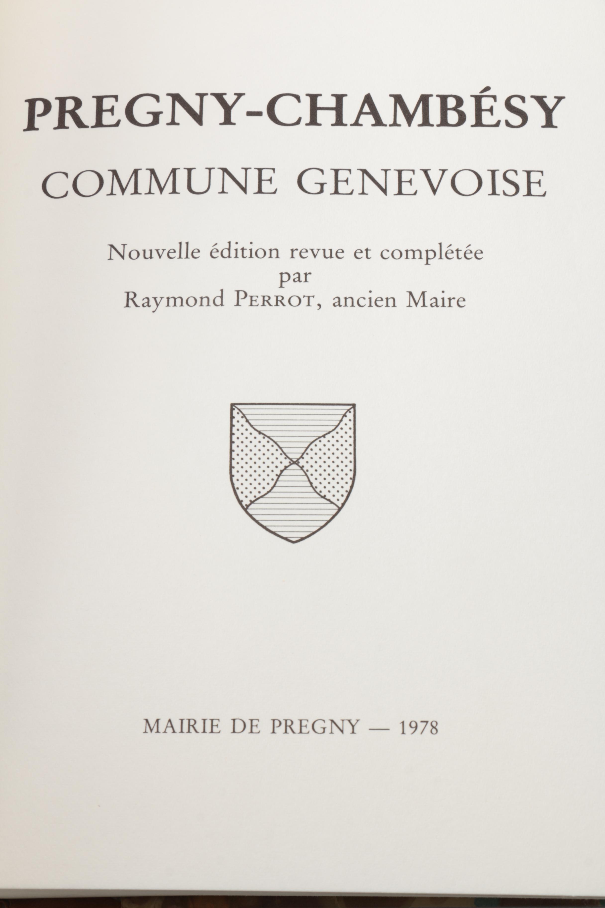 Eugène-Louis Dumont Signed "Histoire du Grand-Saconnex" and Other French Books
