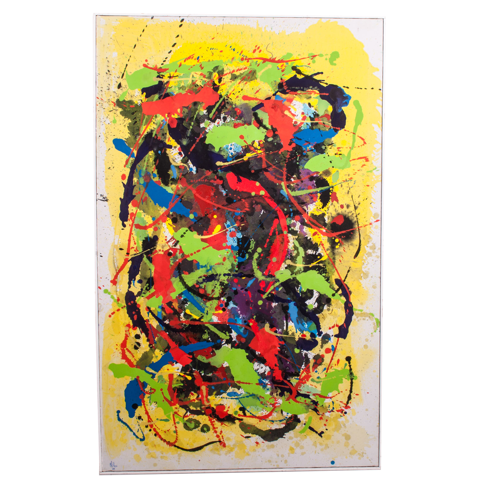 Virginia K. Hess Abstract Oil Painting on Canvas "Perennials"