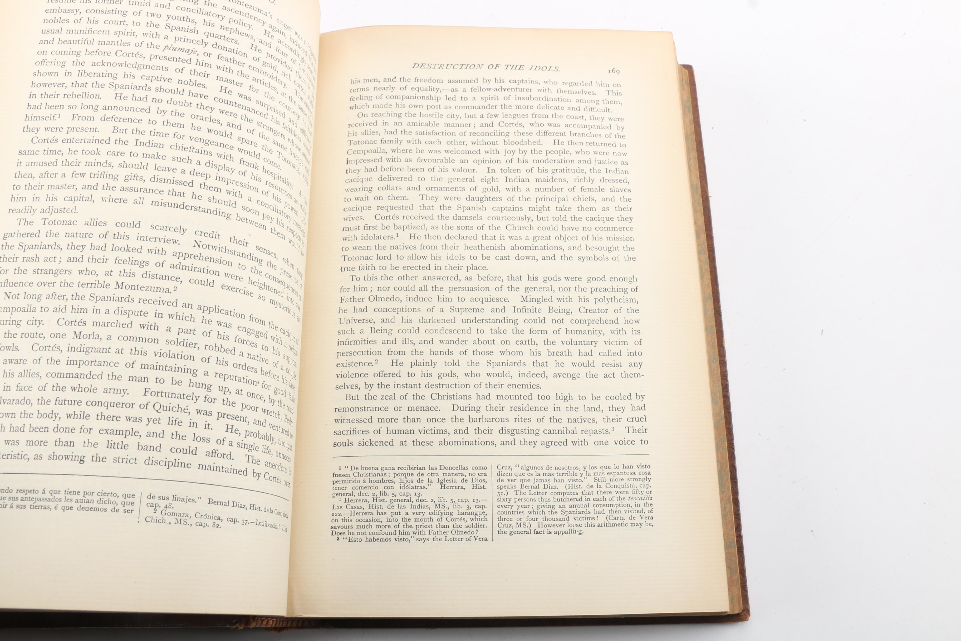 Assorted History Books Including 1892 "History of the Conquest of Mexico"