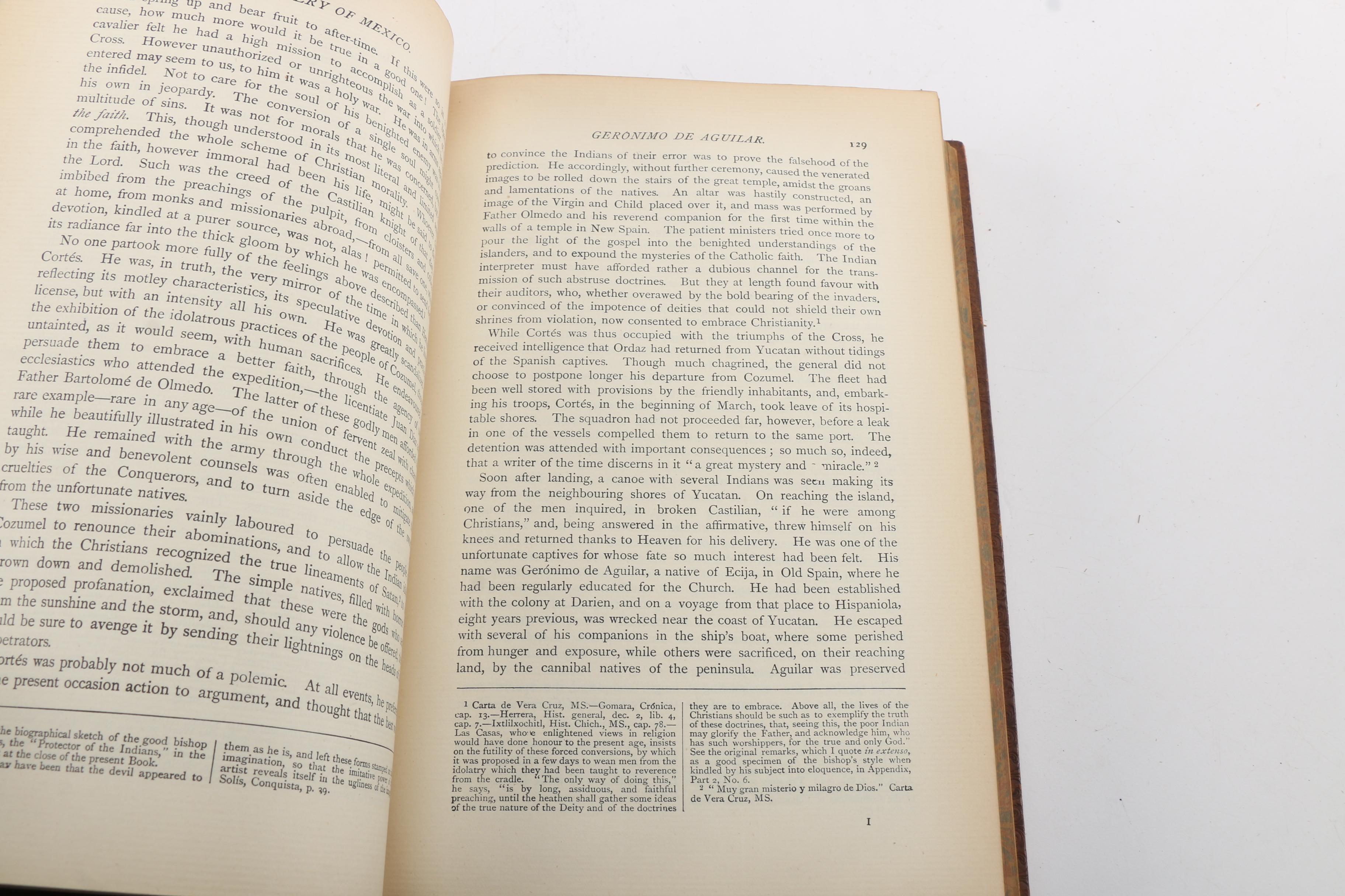 Assorted History Books Including 1892 "History of the Conquest of Mexico"