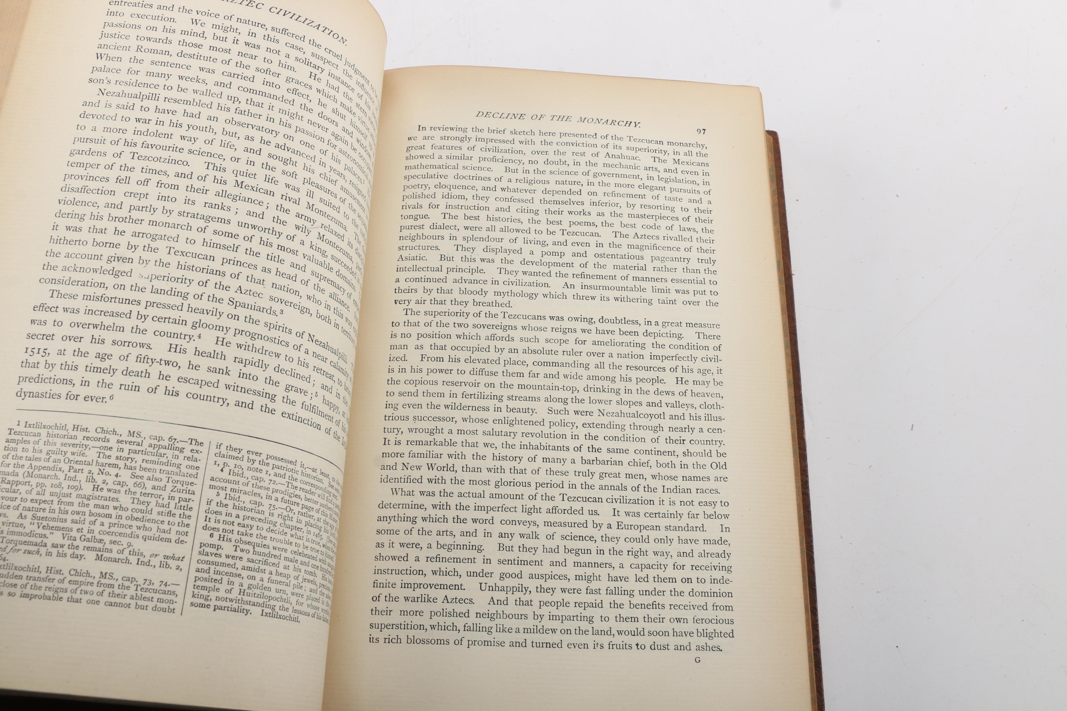 Assorted History Books Including 1892 "History of the Conquest of Mexico"