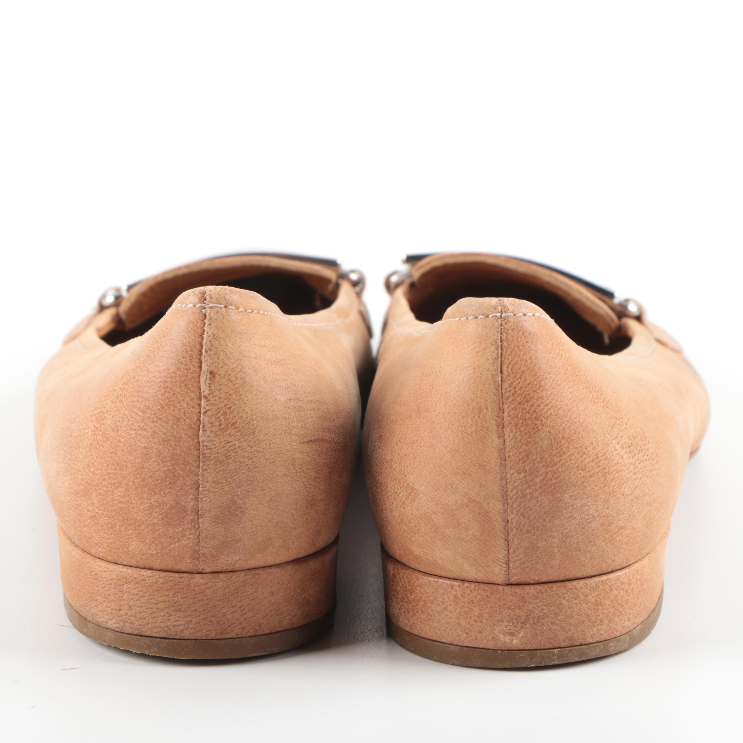 Women's Prada Tan Leather Loafers