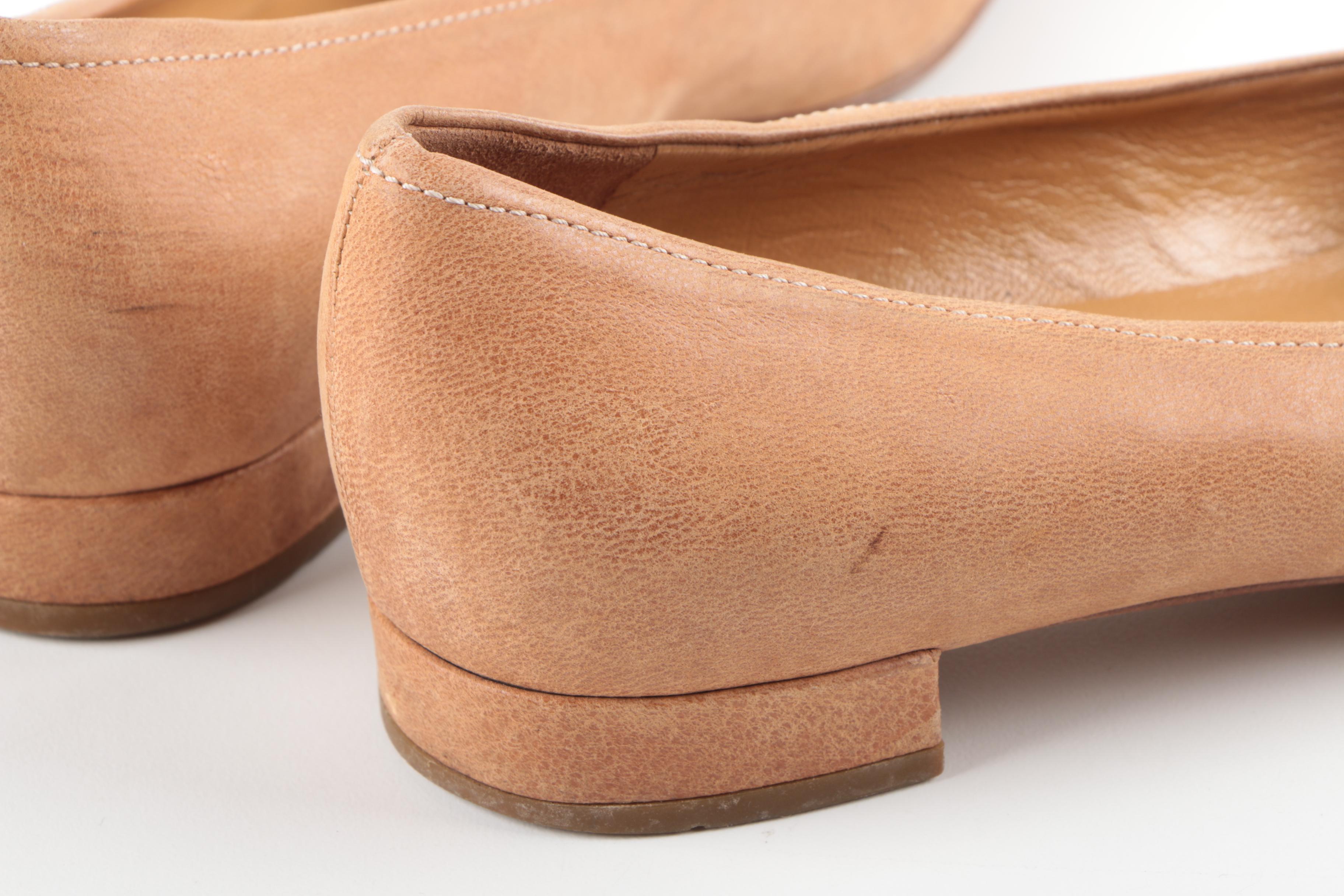 Women's Prada Tan Leather Loafers