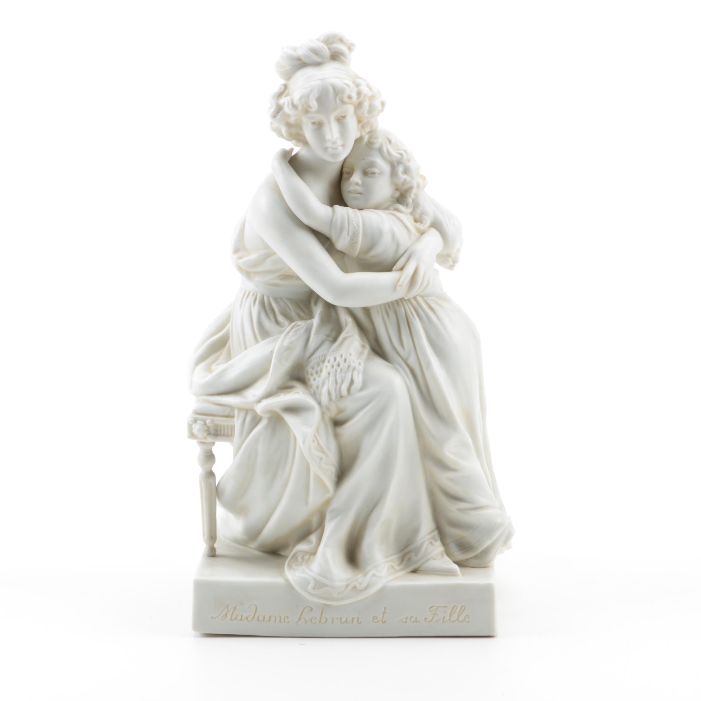 Kister Elizabeth Vigee LeBrun and her Daughter Porcelain Figurine