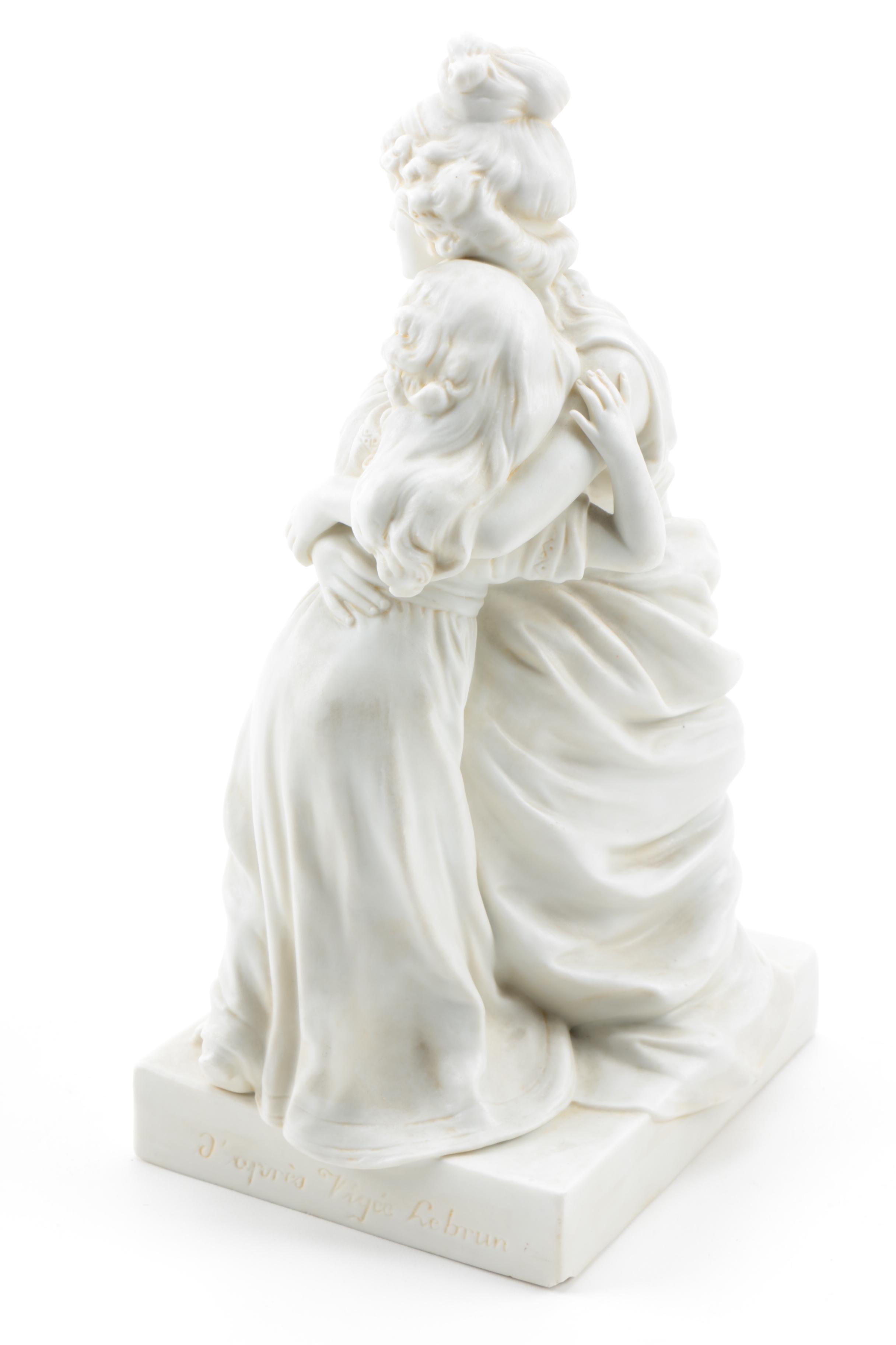 Kister Elizabeth Vigee LeBrun and her Daughter Porcelain Figurine