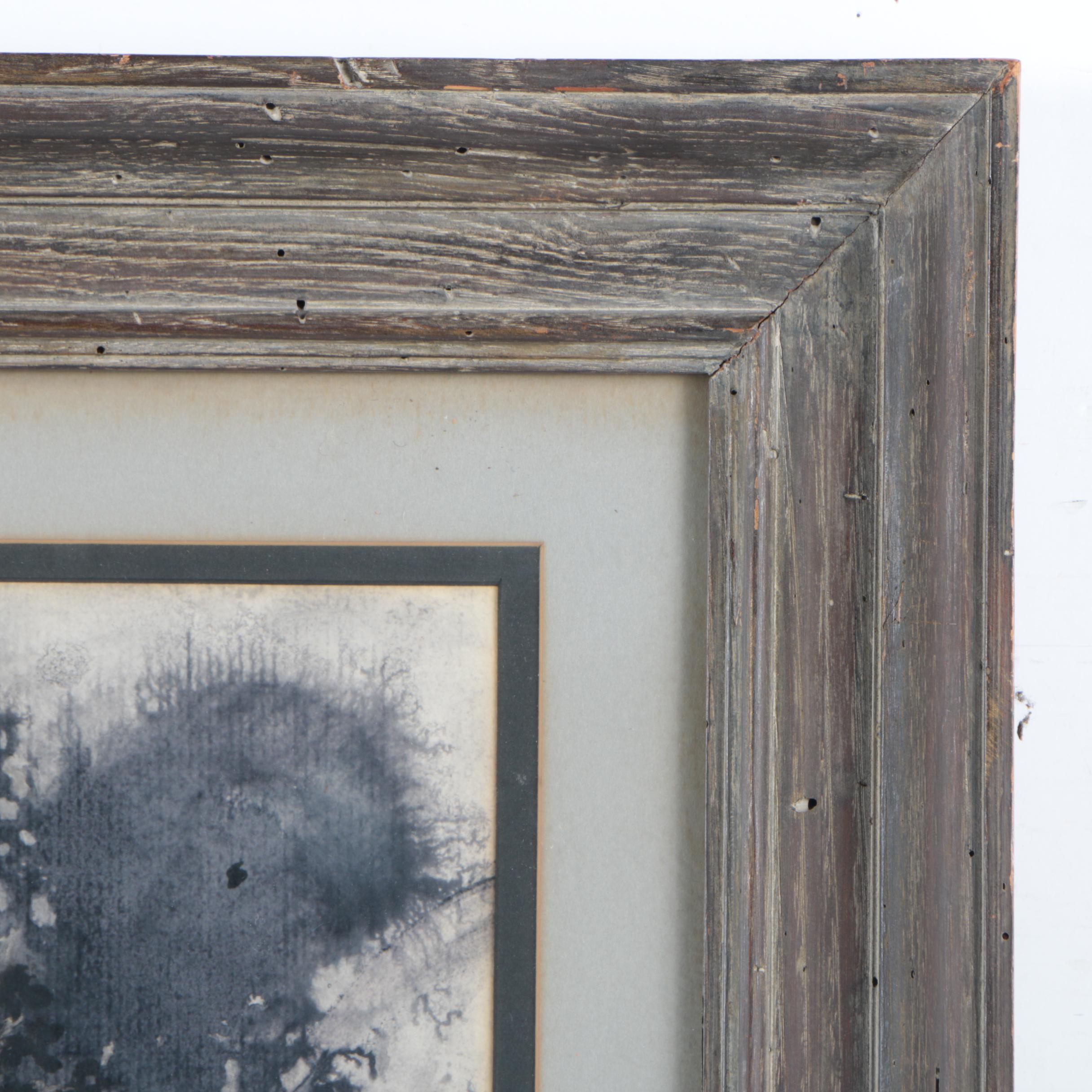 Circa 1970s Abstract Floral Watercolor on Paper