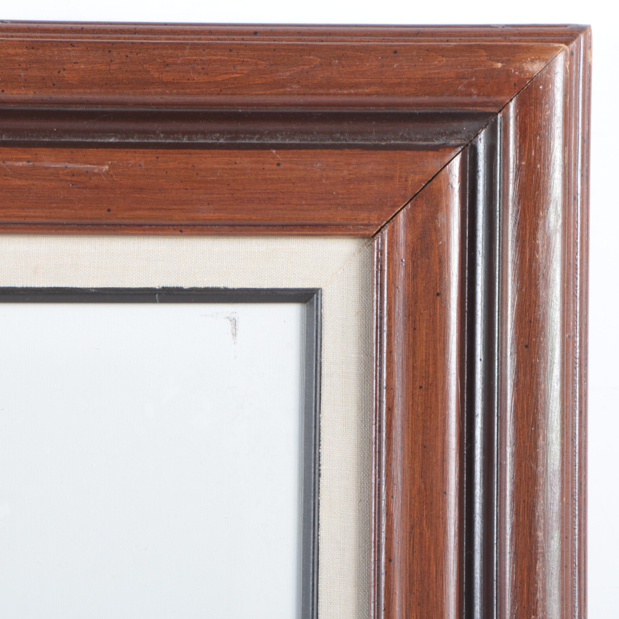 Jany Oil Painting on Canvas of Bush with Pink and Purple Flowers