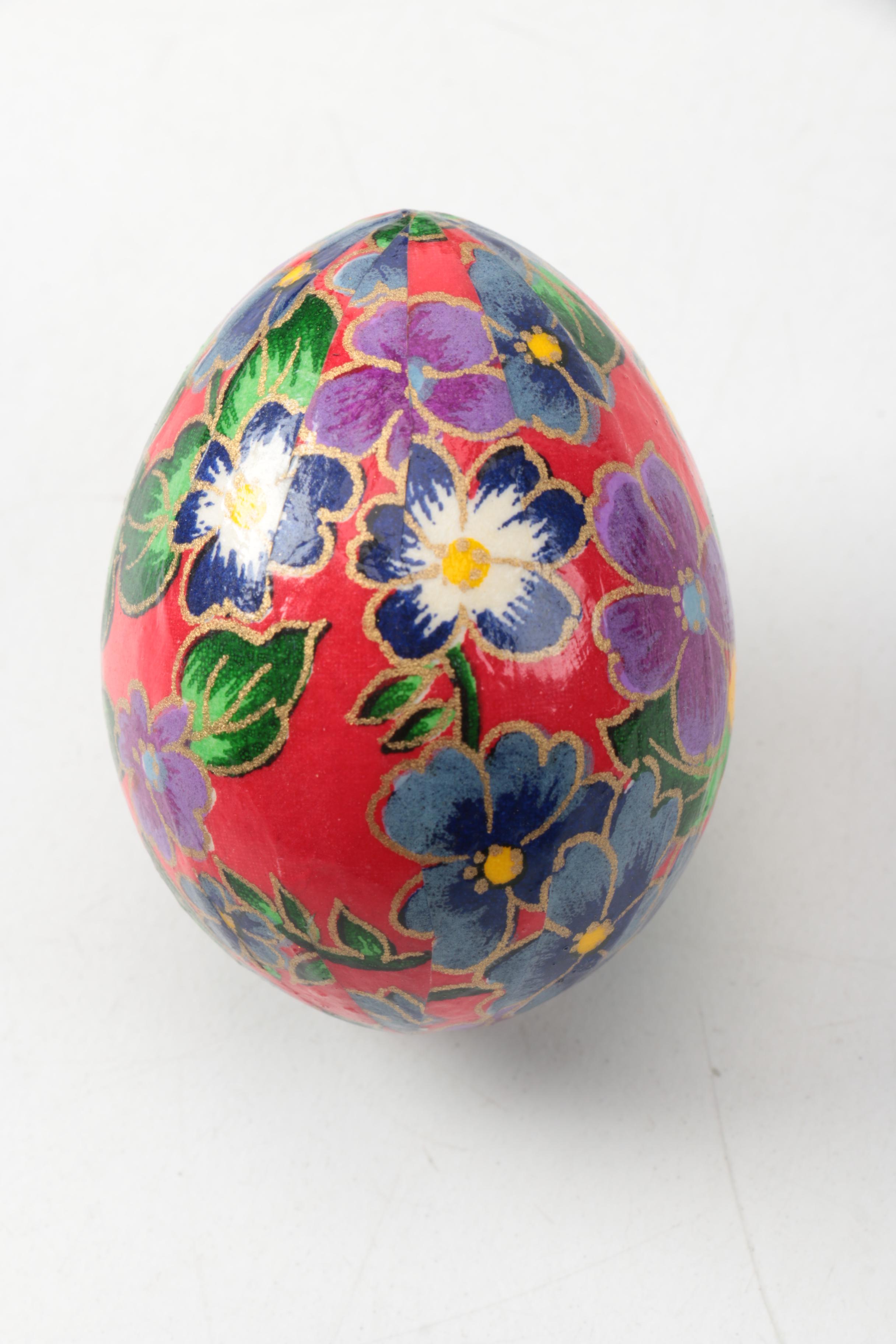 Decorative Wood and Ceramic Eggs