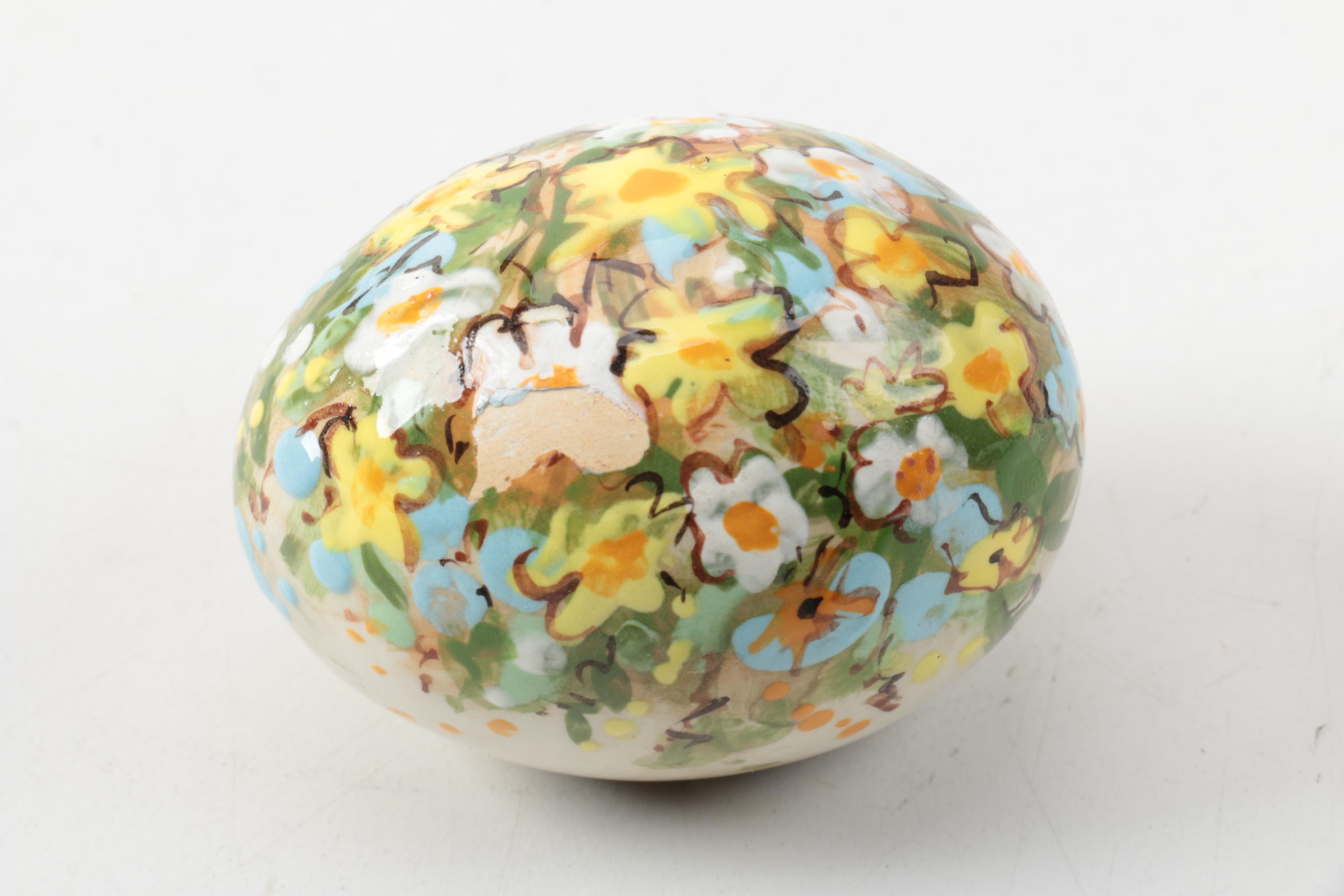 Decorative Wood and Ceramic Eggs