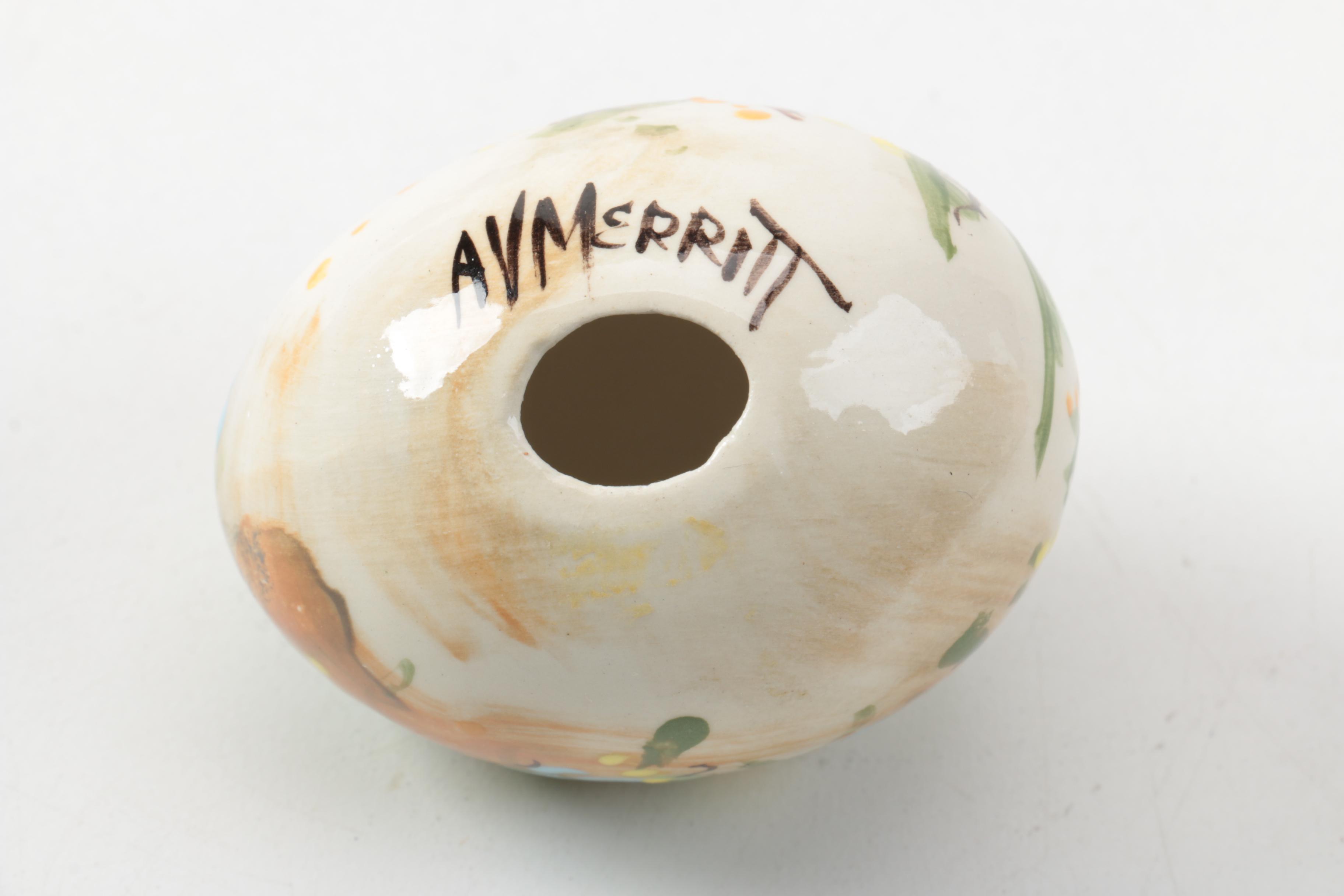 Decorative Wood and Ceramic Eggs