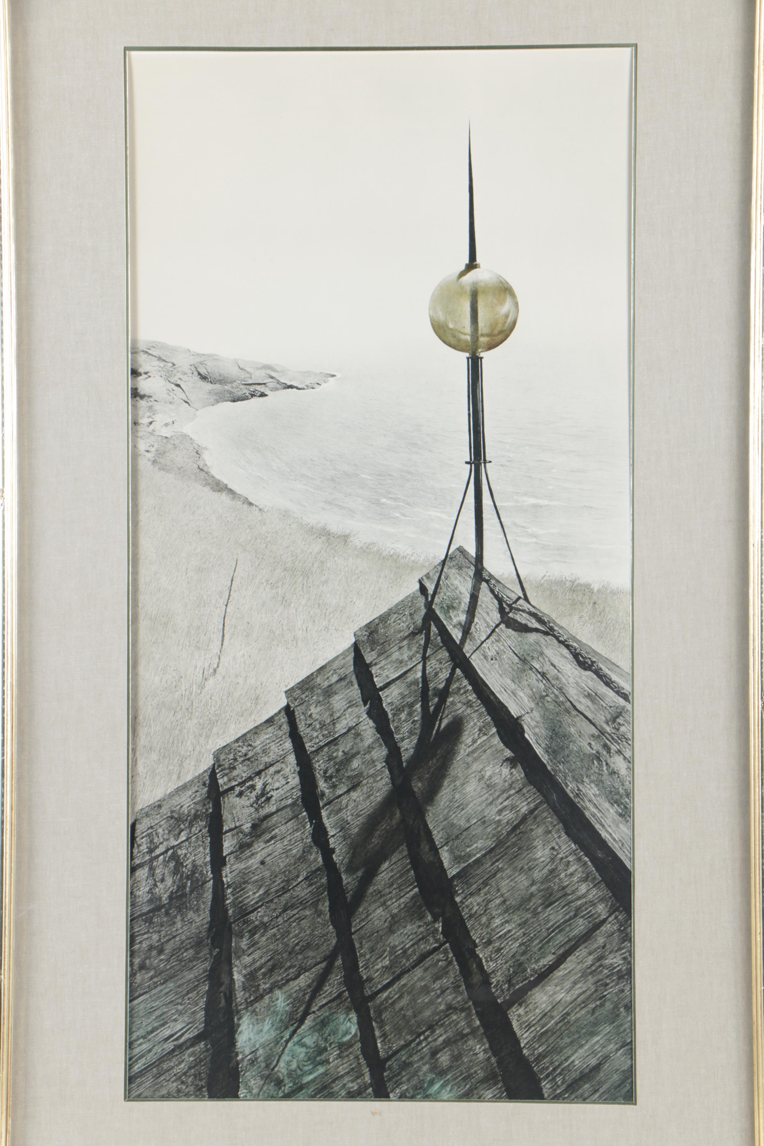 Reproduction Print on Paper After Andrew Wyeth's "Northern Point"