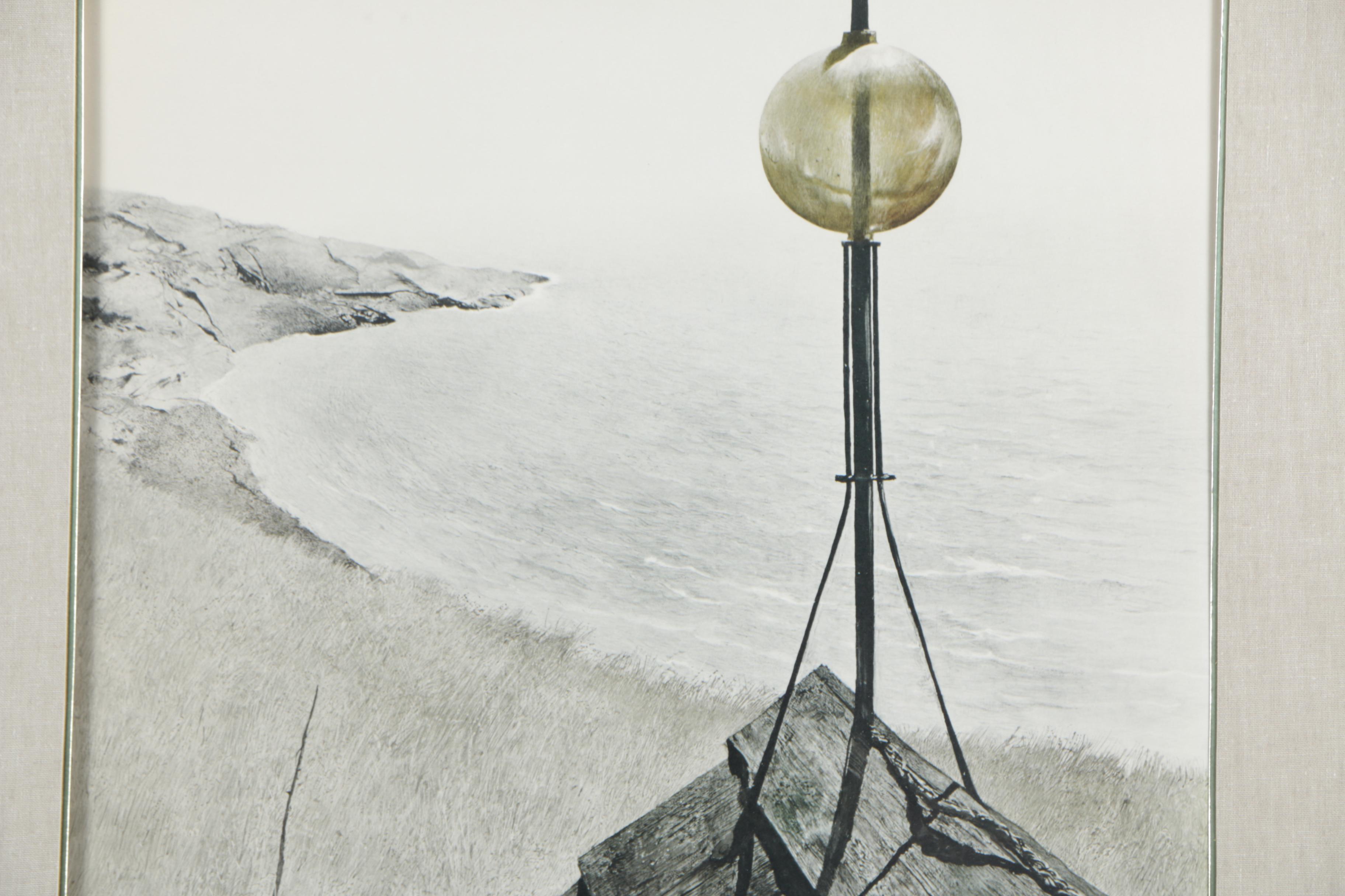 Reproduction Print on Paper After Andrew Wyeth's "Northern Point"