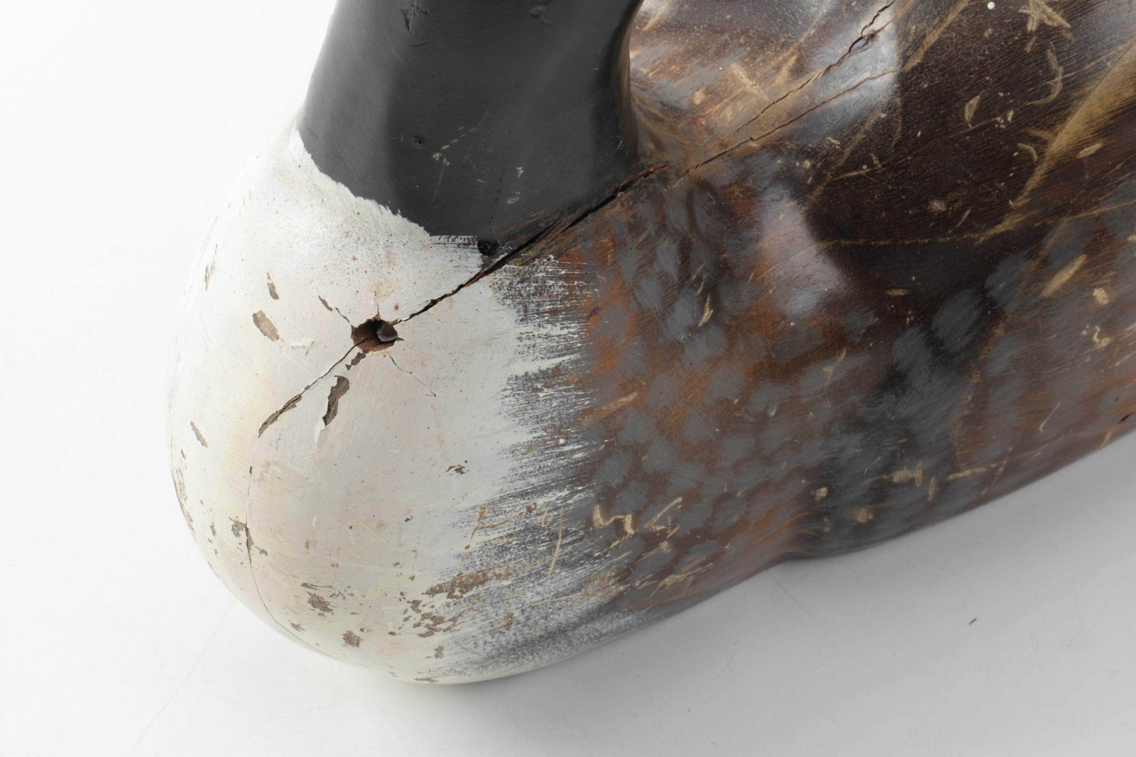 Wooden Canadian Goose Decoy Figurine