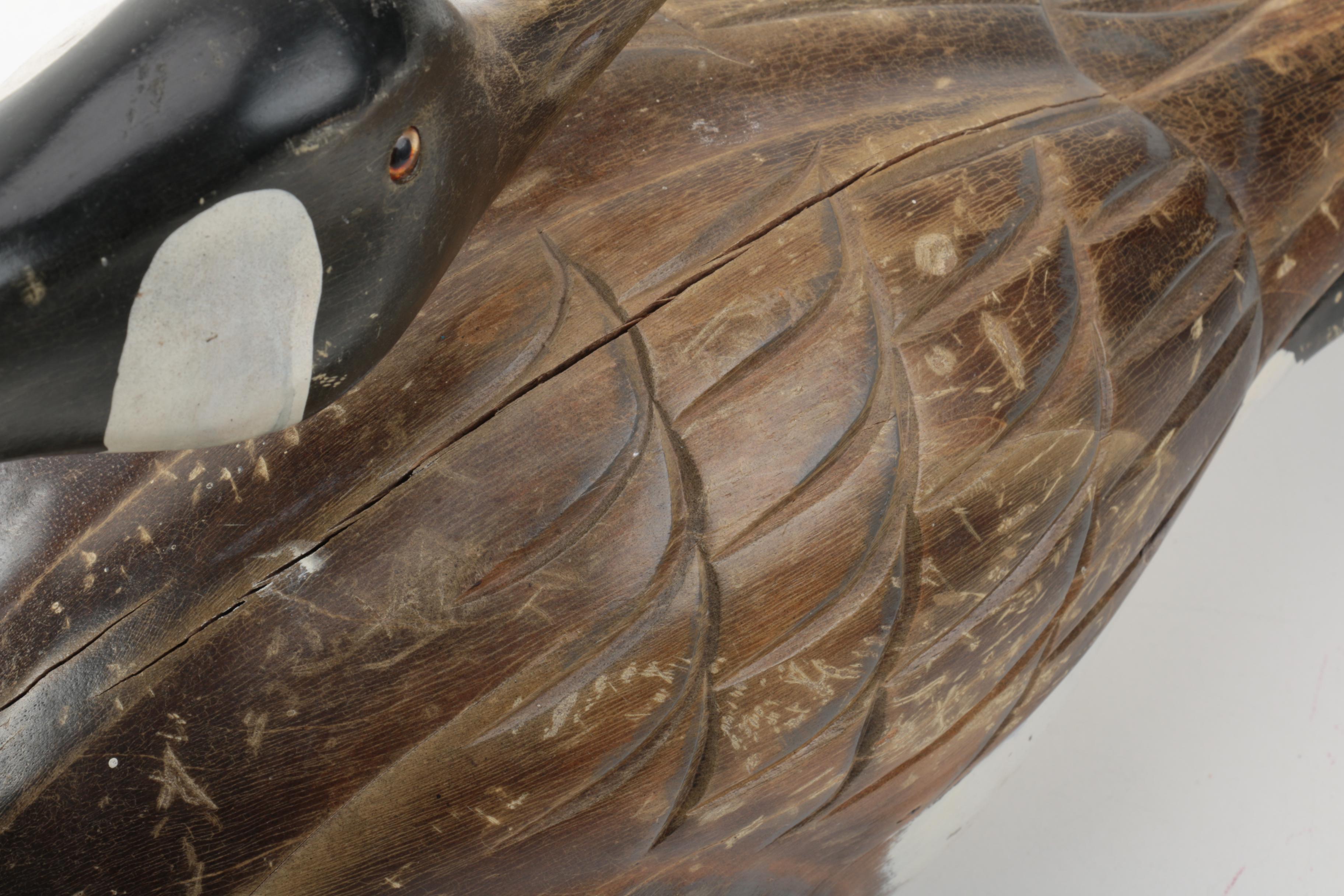 Wooden Canadian Goose Decoy Figurine