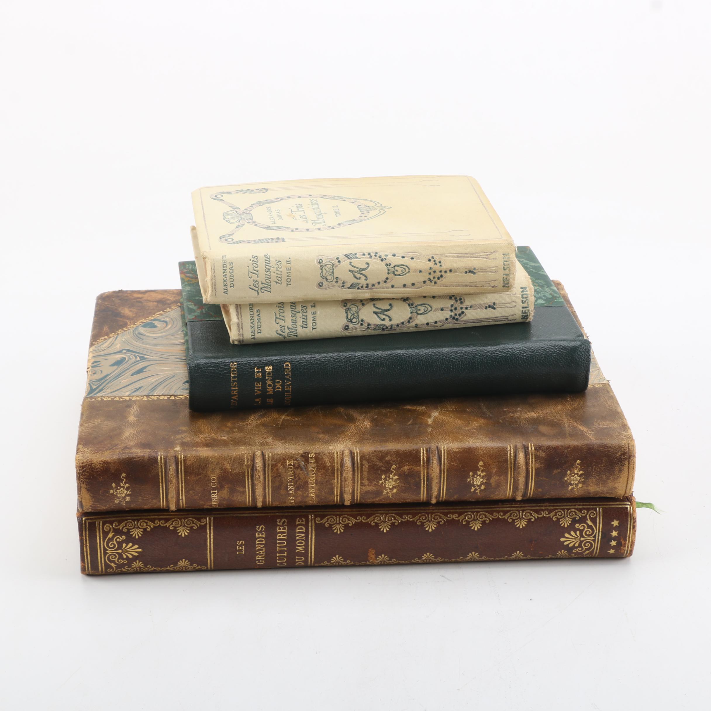 French-Language Books Including 1903 "Les Animaux Excentriques" by Henri Coupin