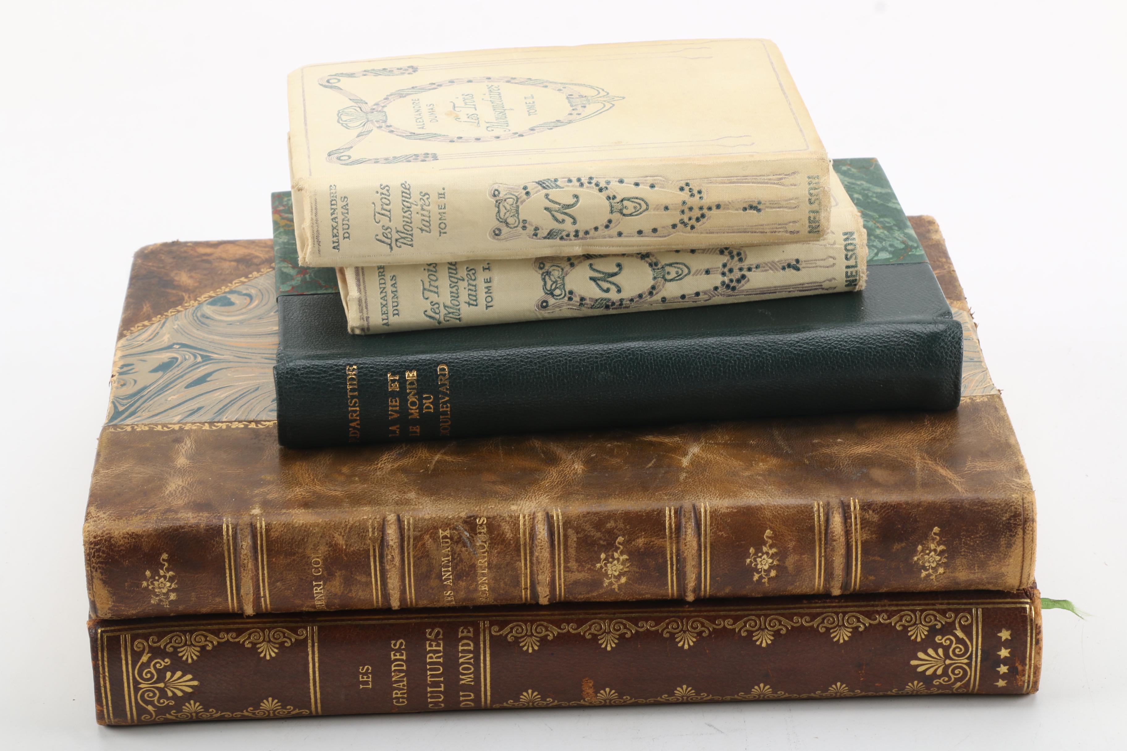 French-Language Books Including 1903 "Les Animaux Excentriques" by Henri Coupin