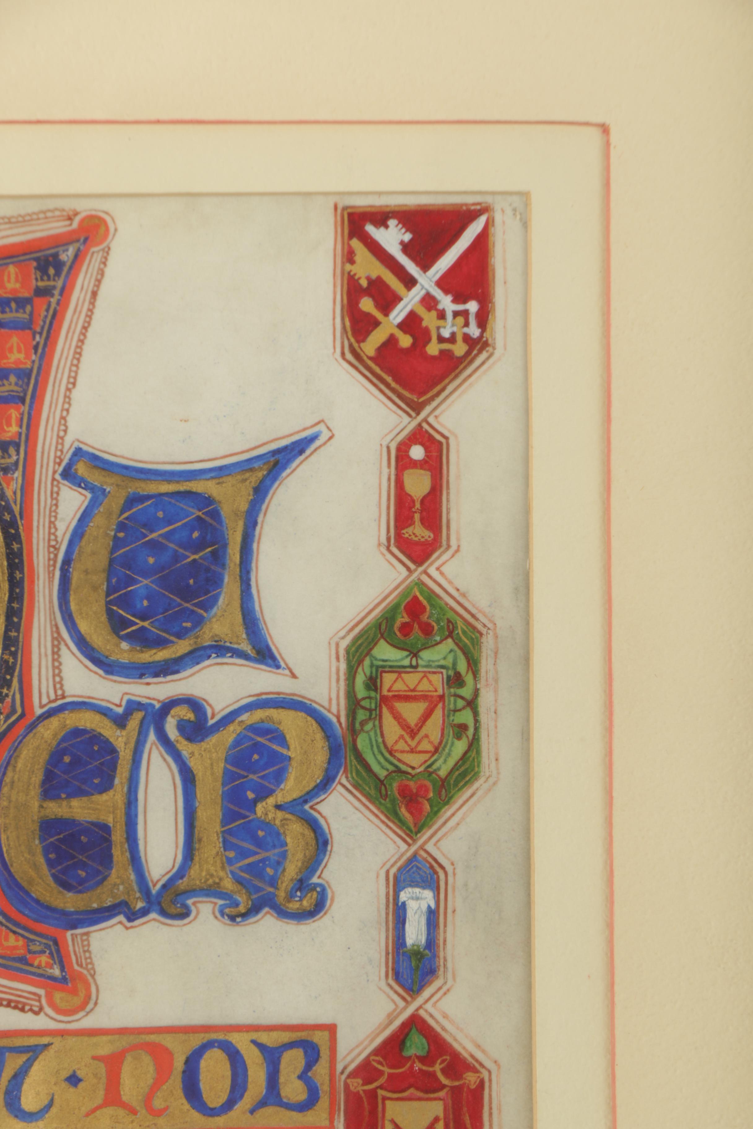 Antique Illuminated Manuscript on Parchment