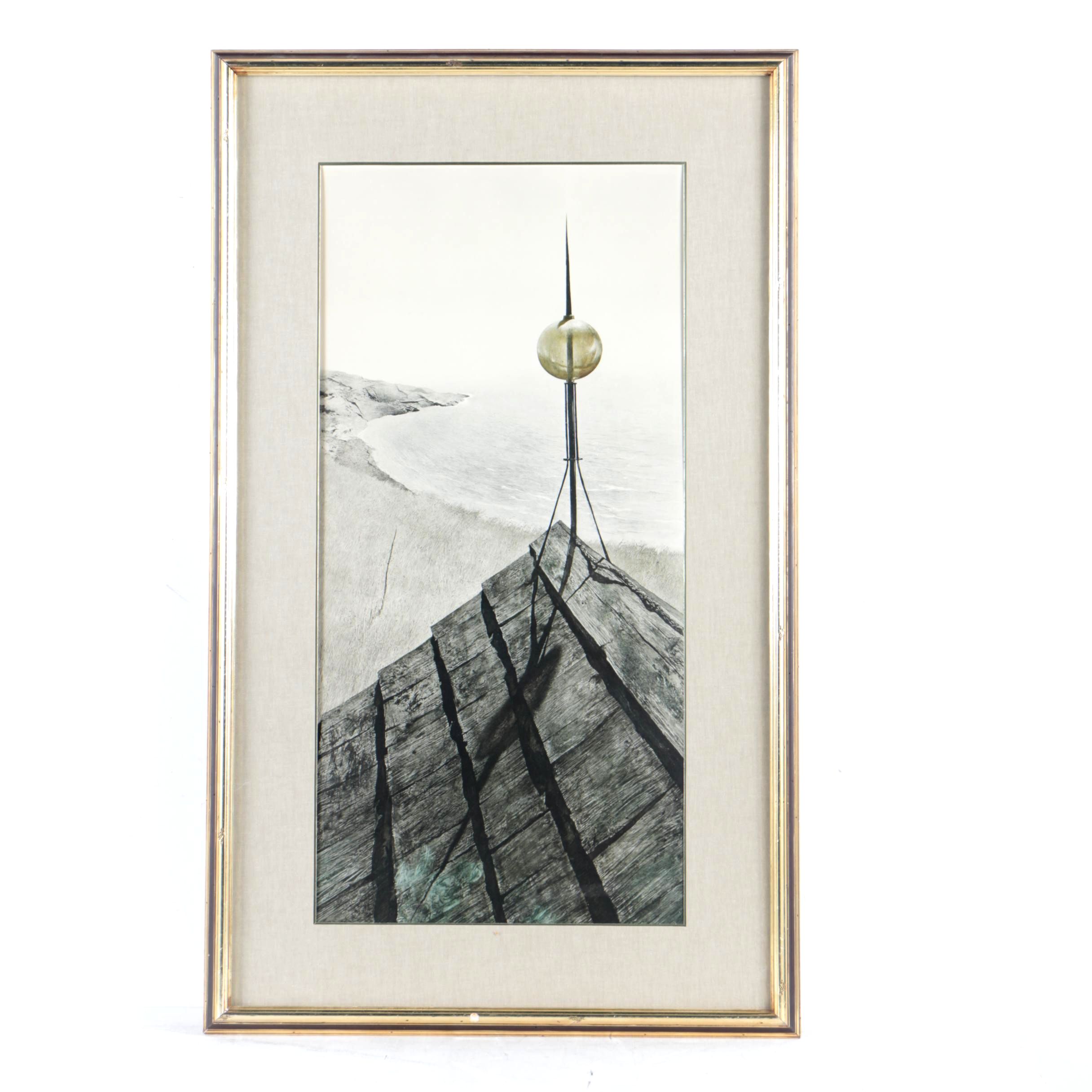 Reproduction Print on Paper After Andrew Wyeth's "Northern Point"