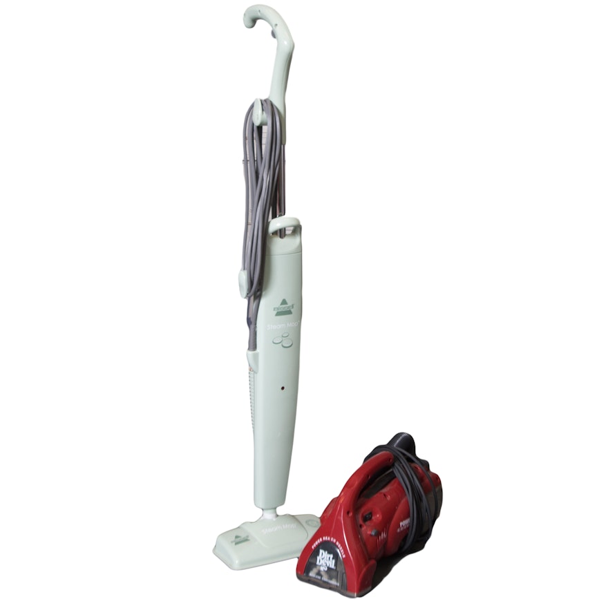 Dirt Devil Hand Vacuum and Bissell Steam Mop