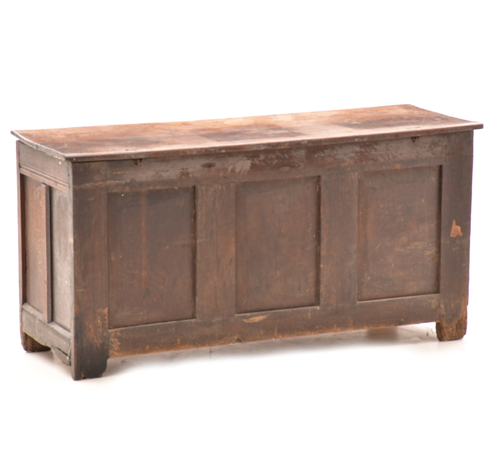 Antique English Carved Oak Coffer