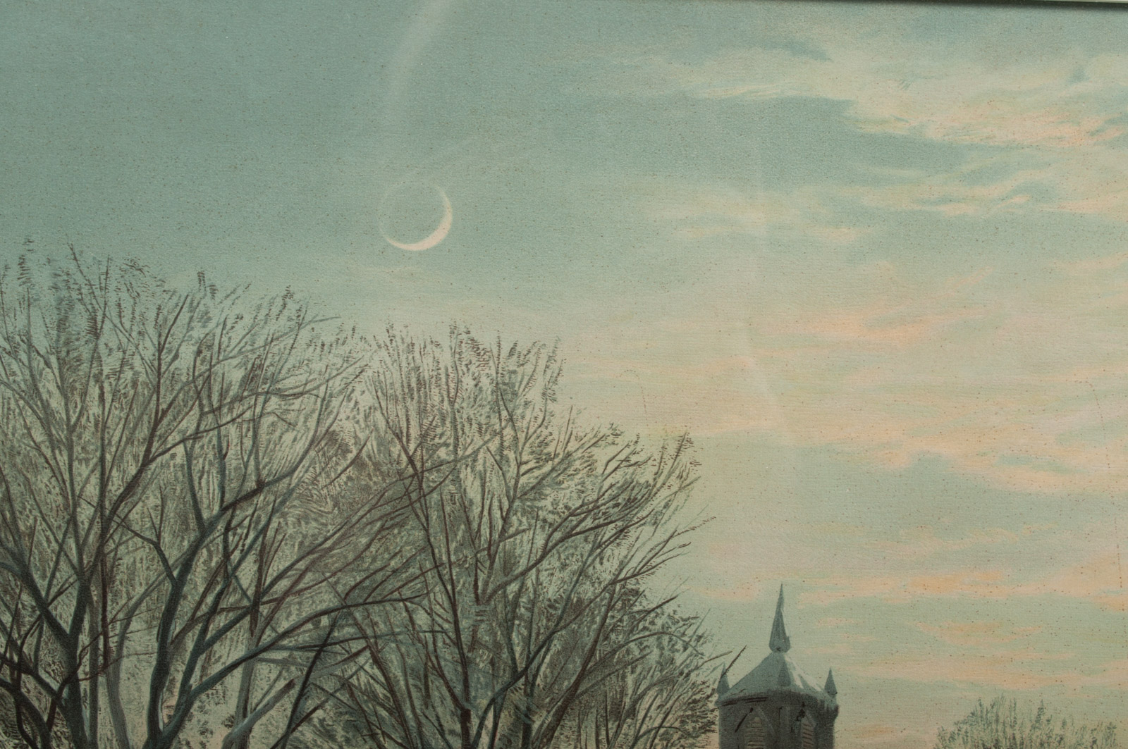 W. C. Bauer Lithograph on Paper "Christmas Eve"