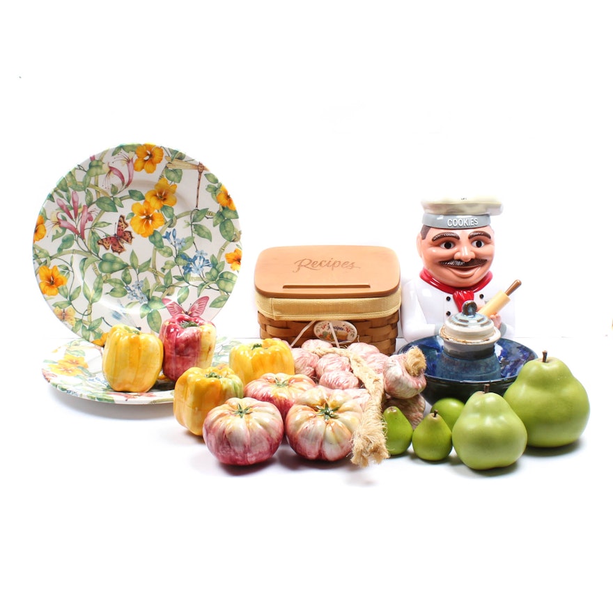 Cookie Jar, Plates, Longaberger  and More