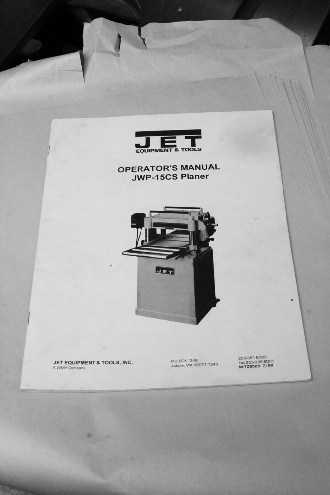 Limited Edition 15'' Woodworking Planer by Jet