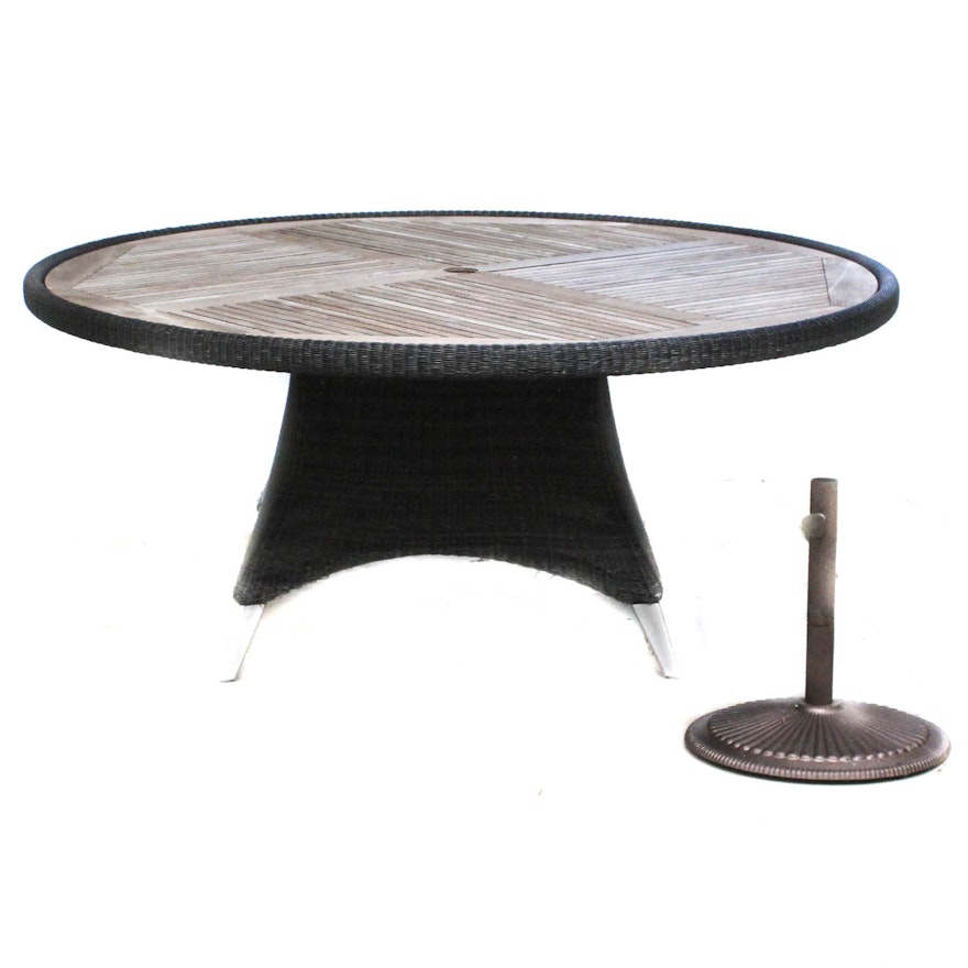 Frontgate Patio Table with Umbrella