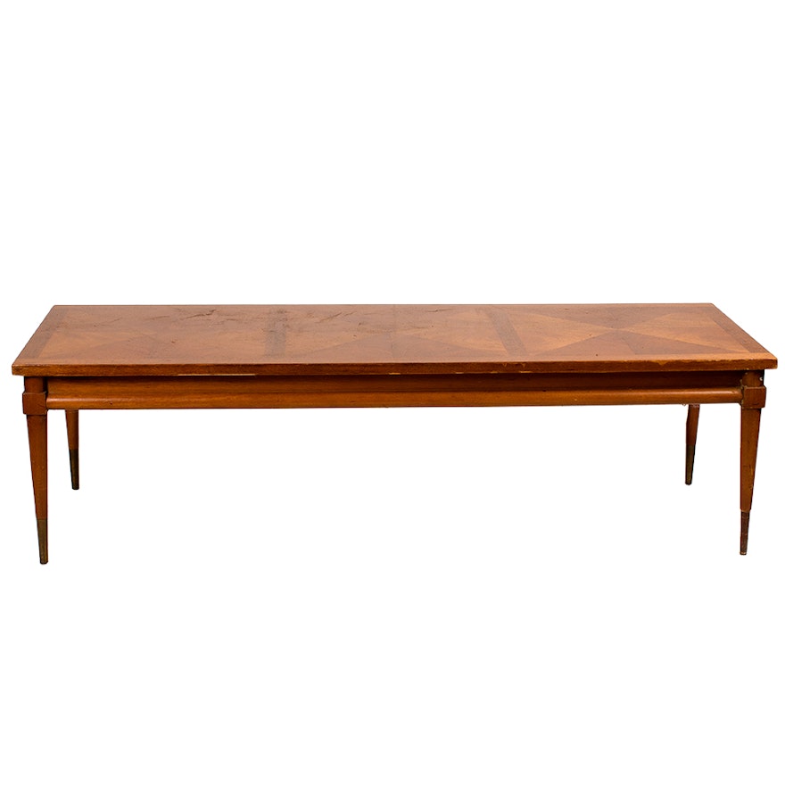 Mid-Century Mahogany Veneer Coffee Table