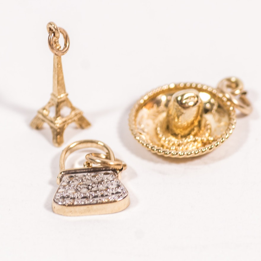 18K Yellow Gold Charms