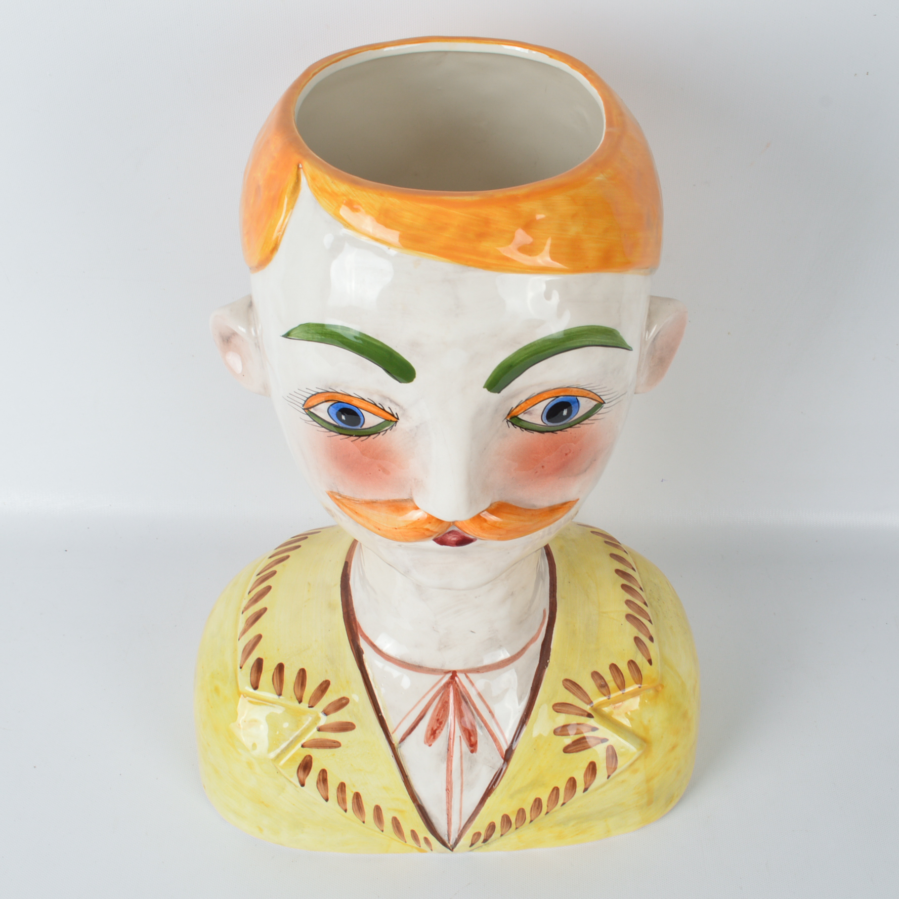 Glazed Ceramic Bust Vase