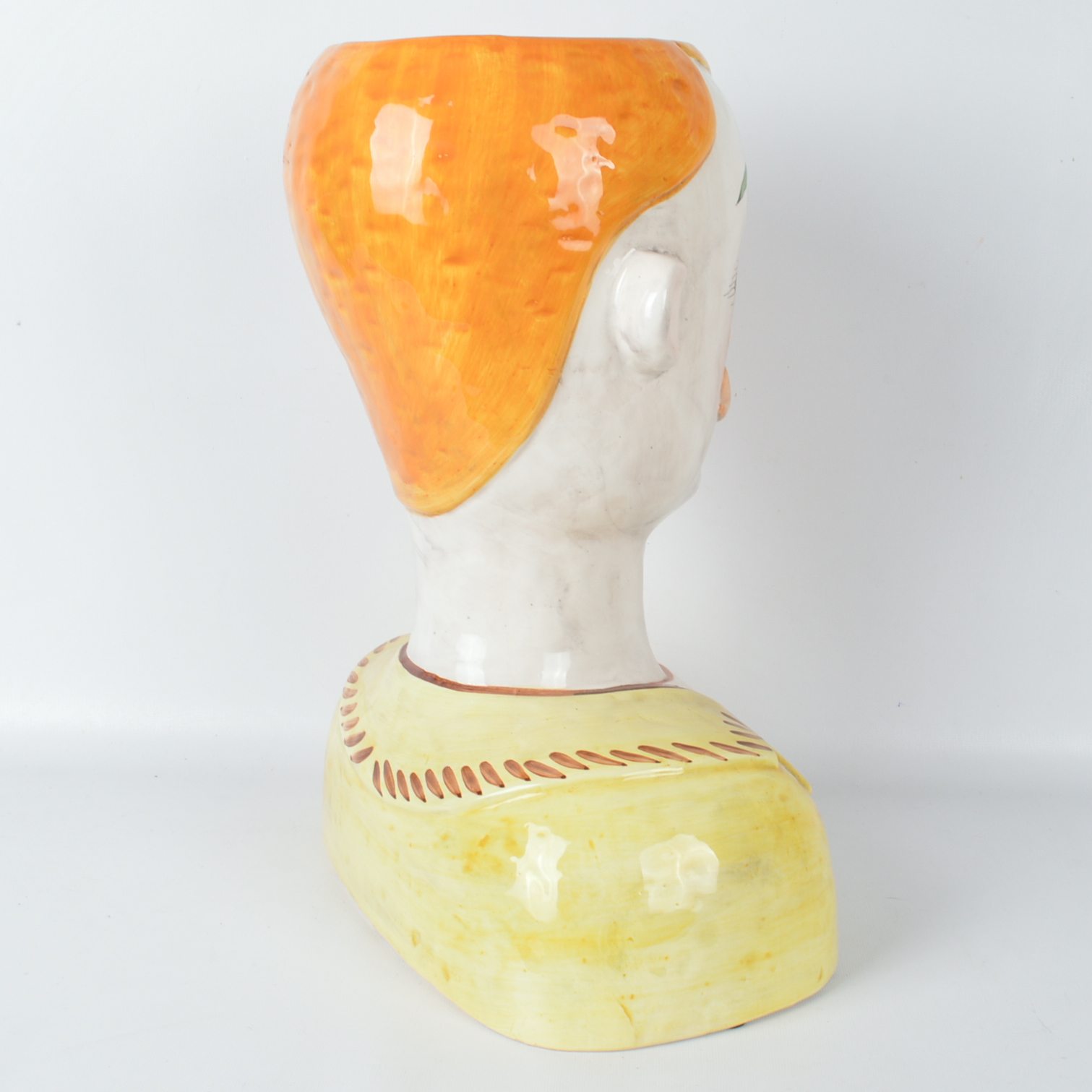 Glazed Ceramic Bust Vase