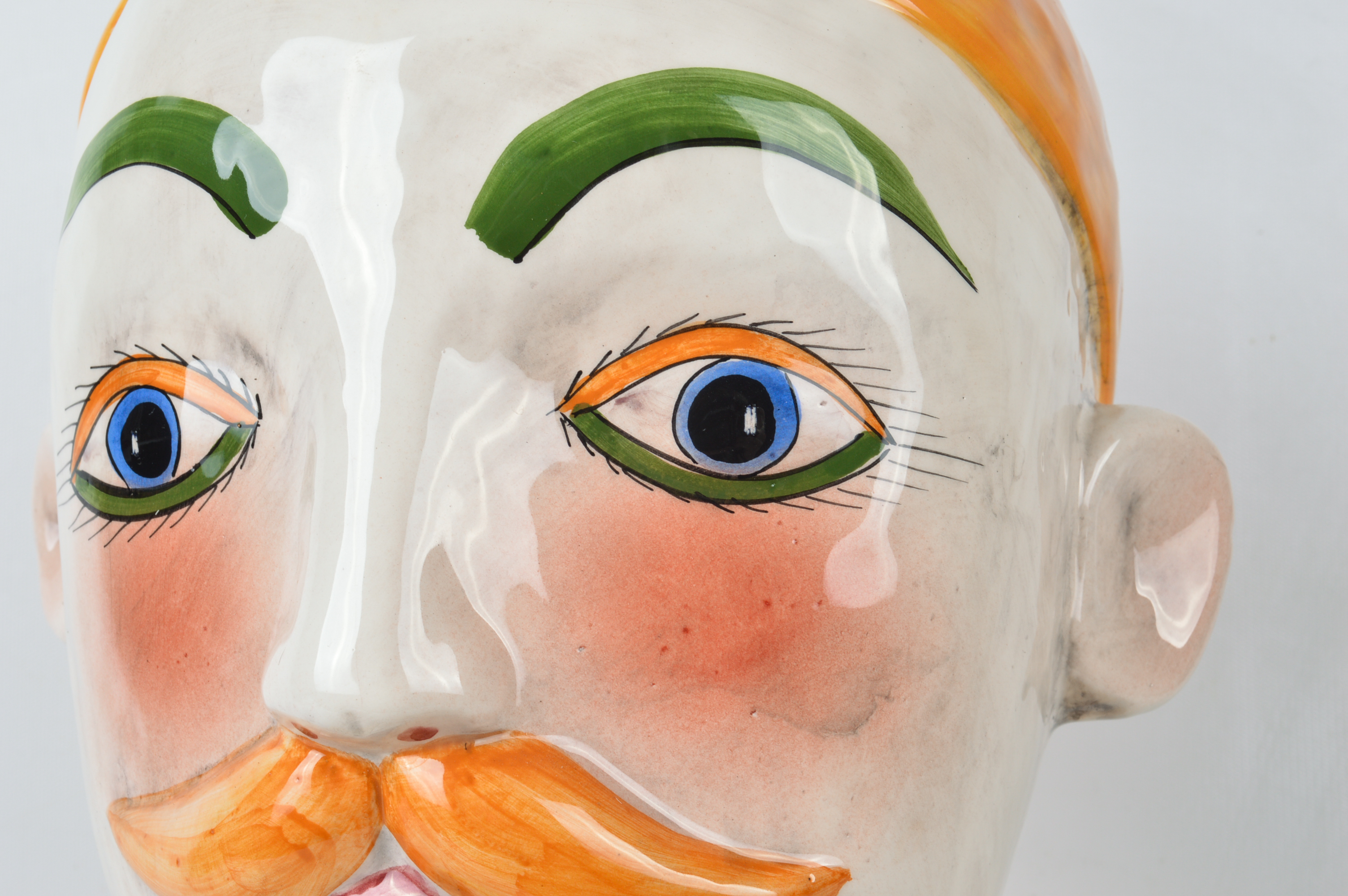 Glazed Ceramic Bust Vase