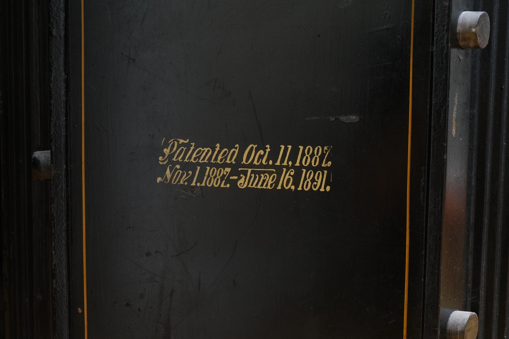 Late 19th Century Hand Painted Cast Iron Safe by The Victor Safe & Lock Co.