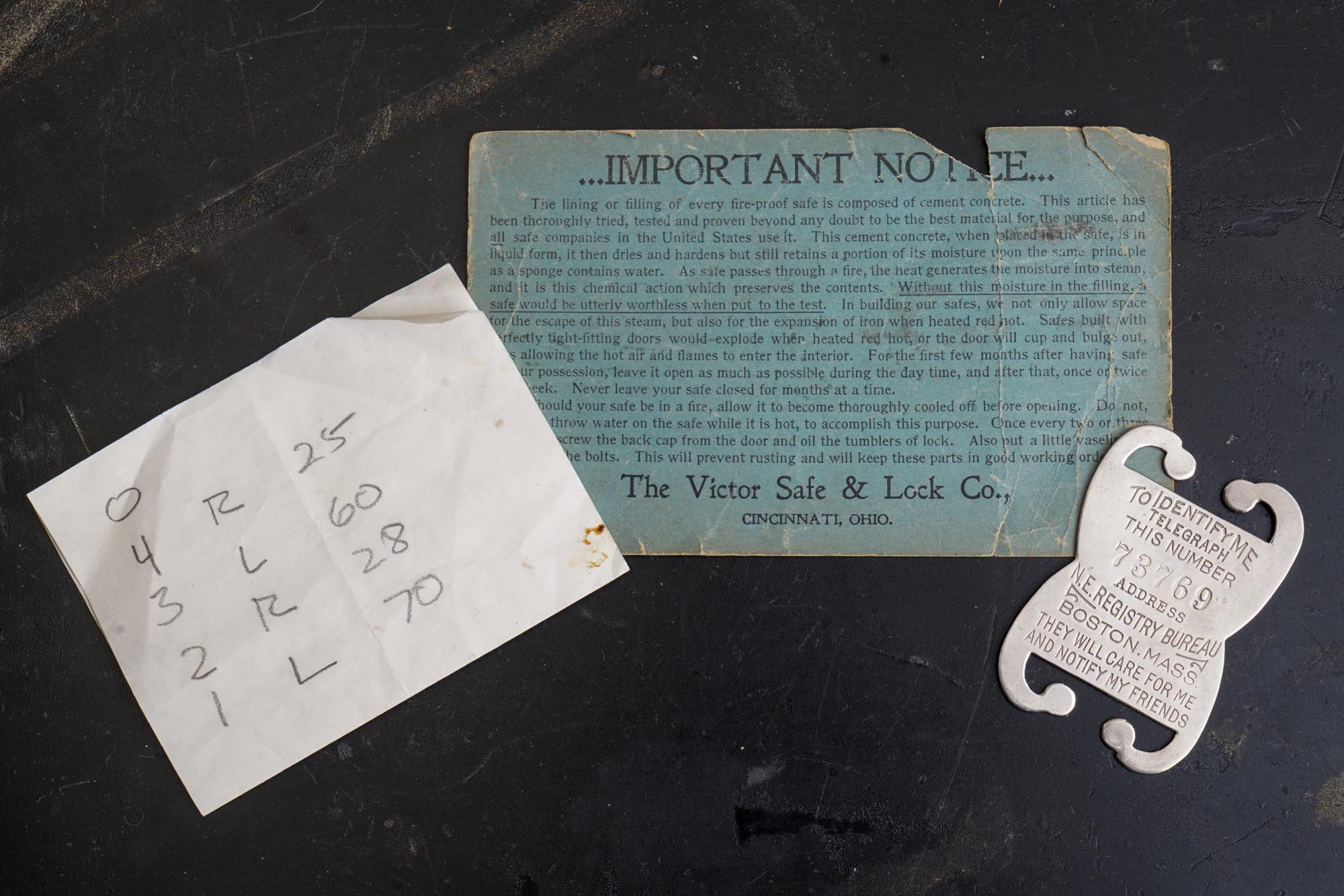 Late 19th Century Hand Painted Cast Iron Safe by The Victor Safe & Lock Co.