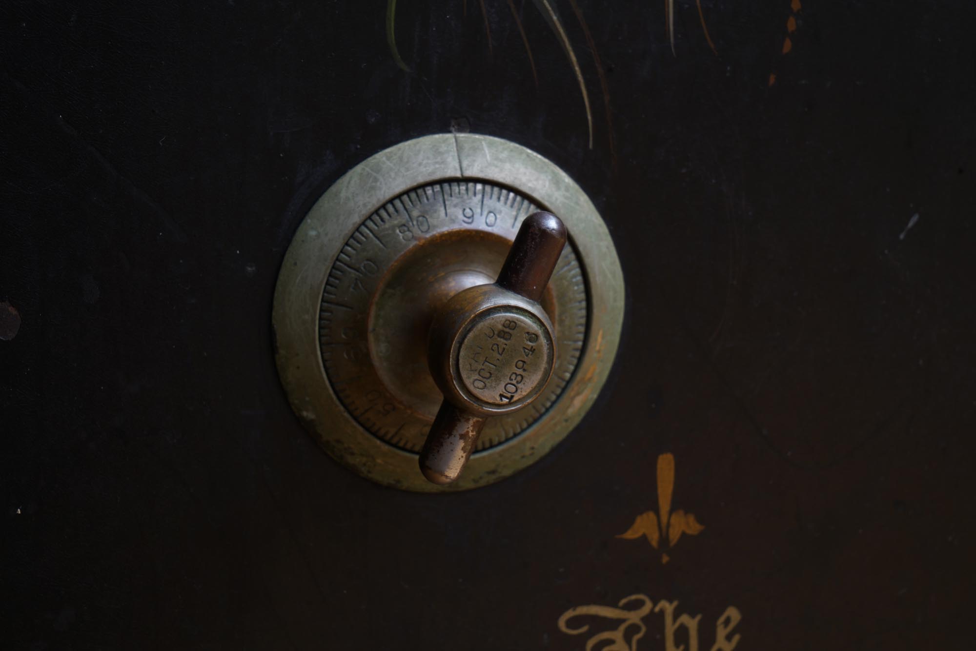 Late 19th Century Hand Painted Cast Iron Safe by The Victor Safe & Lock Co.