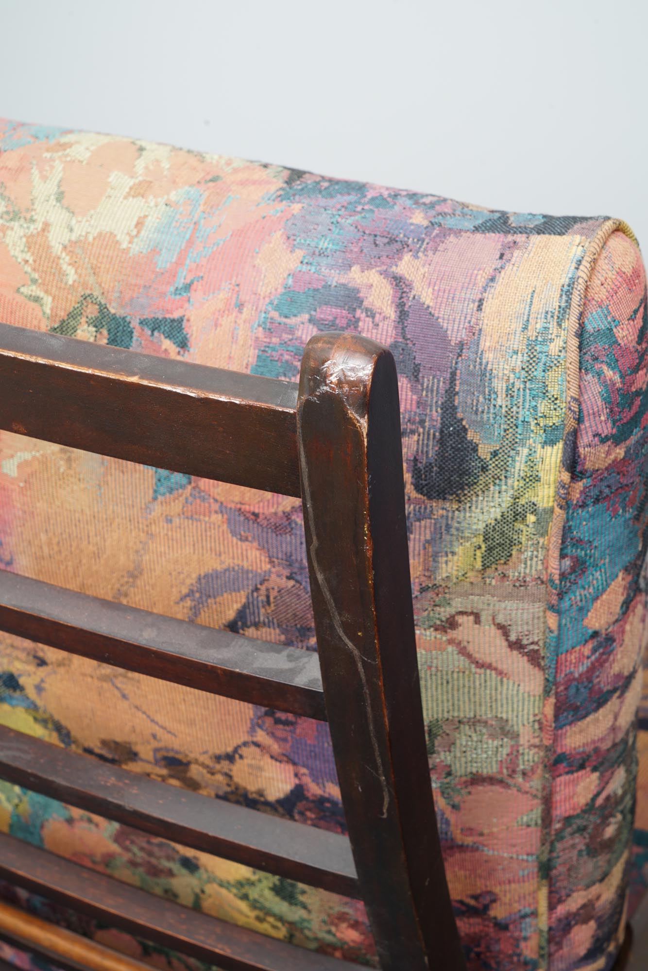 Vintage Renaissance Revival Style Mahogany Reclining Chair