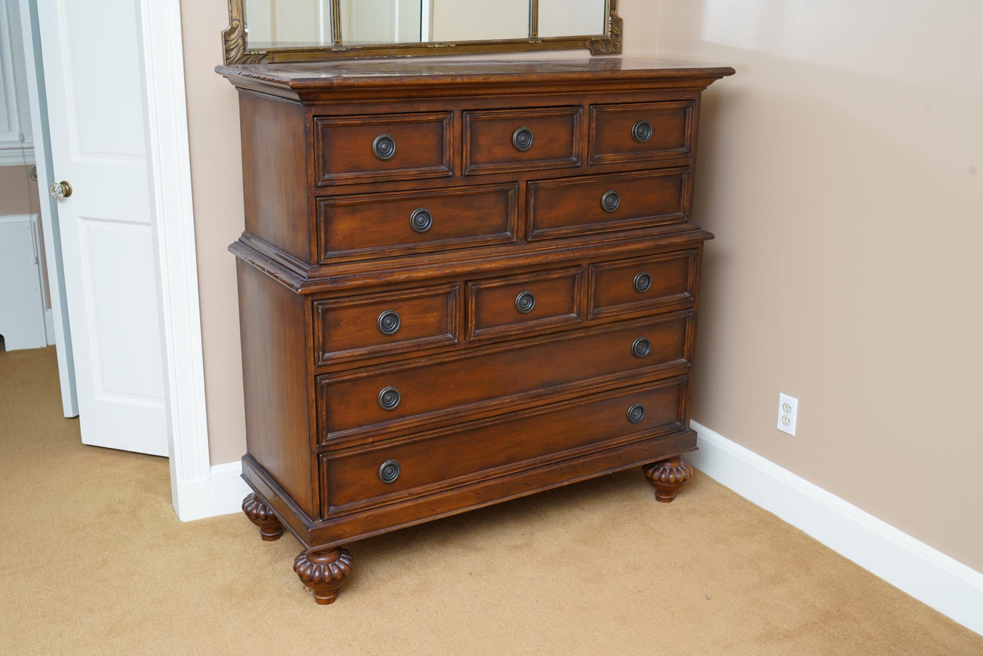 Cherry Chest-on-Chest by Baker Furniture
