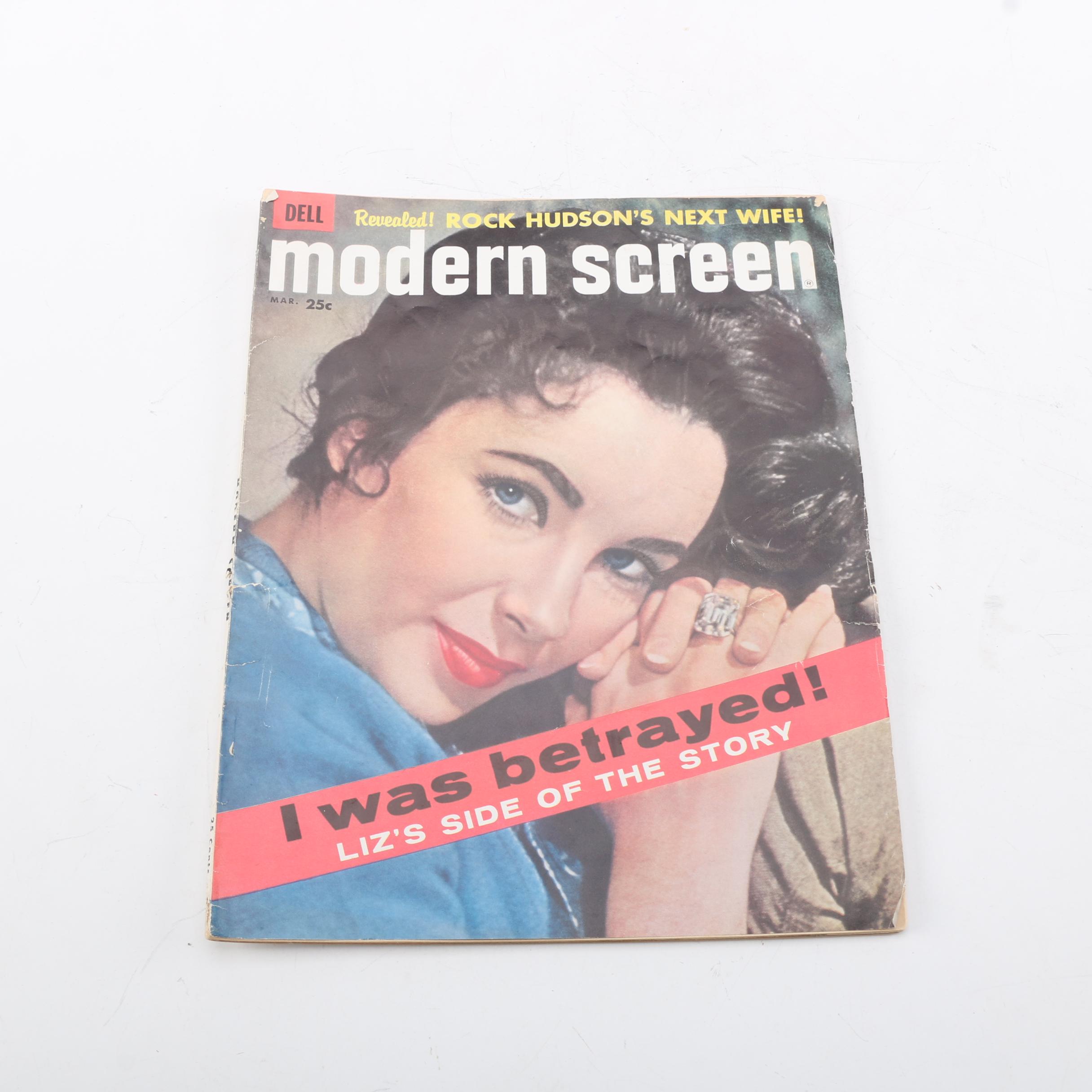 1959 "Modern Screen" Featuring Elizabeth Taylor