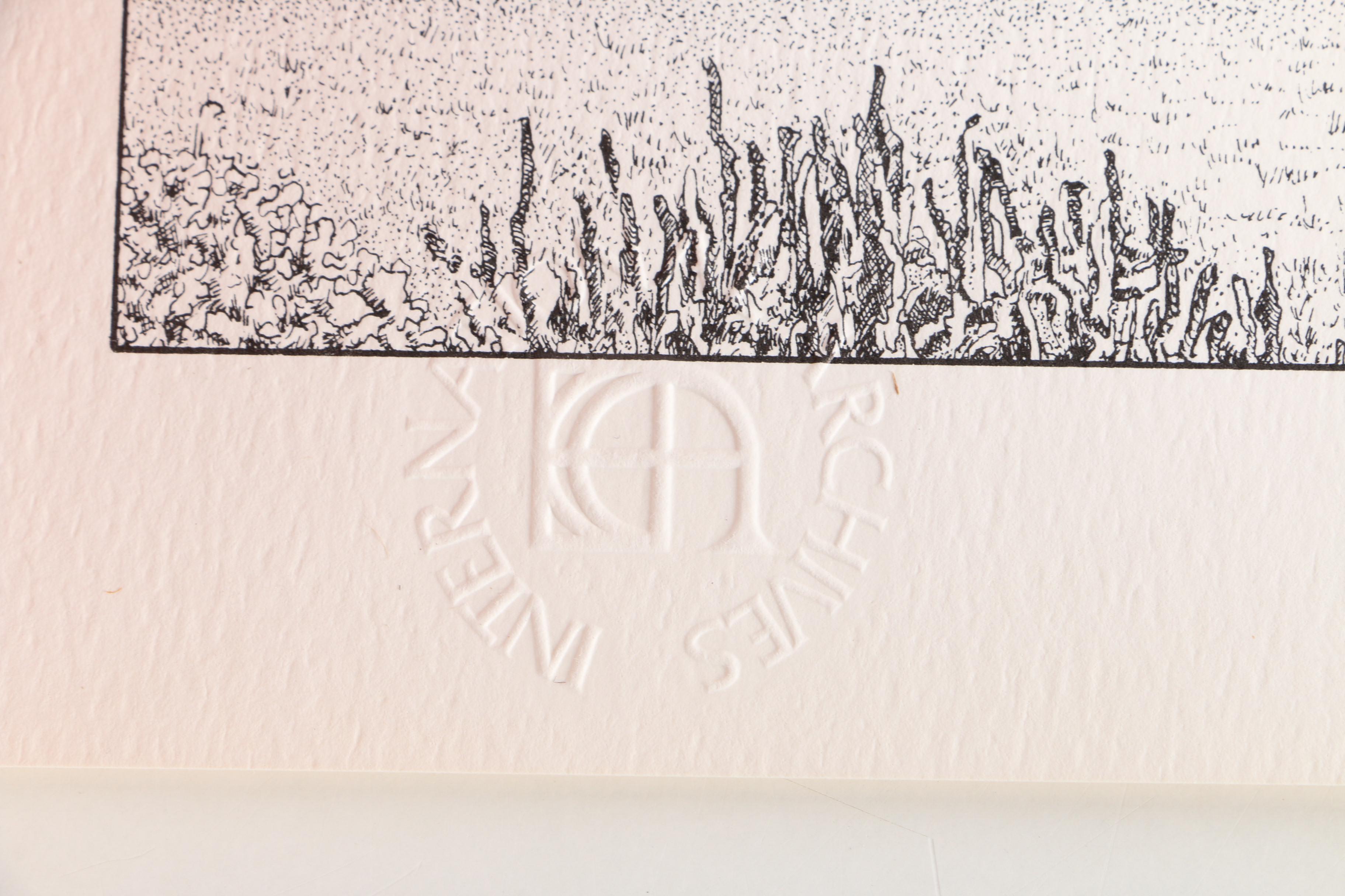 Lithographs After Scott Kiefer of Presidents' Homes