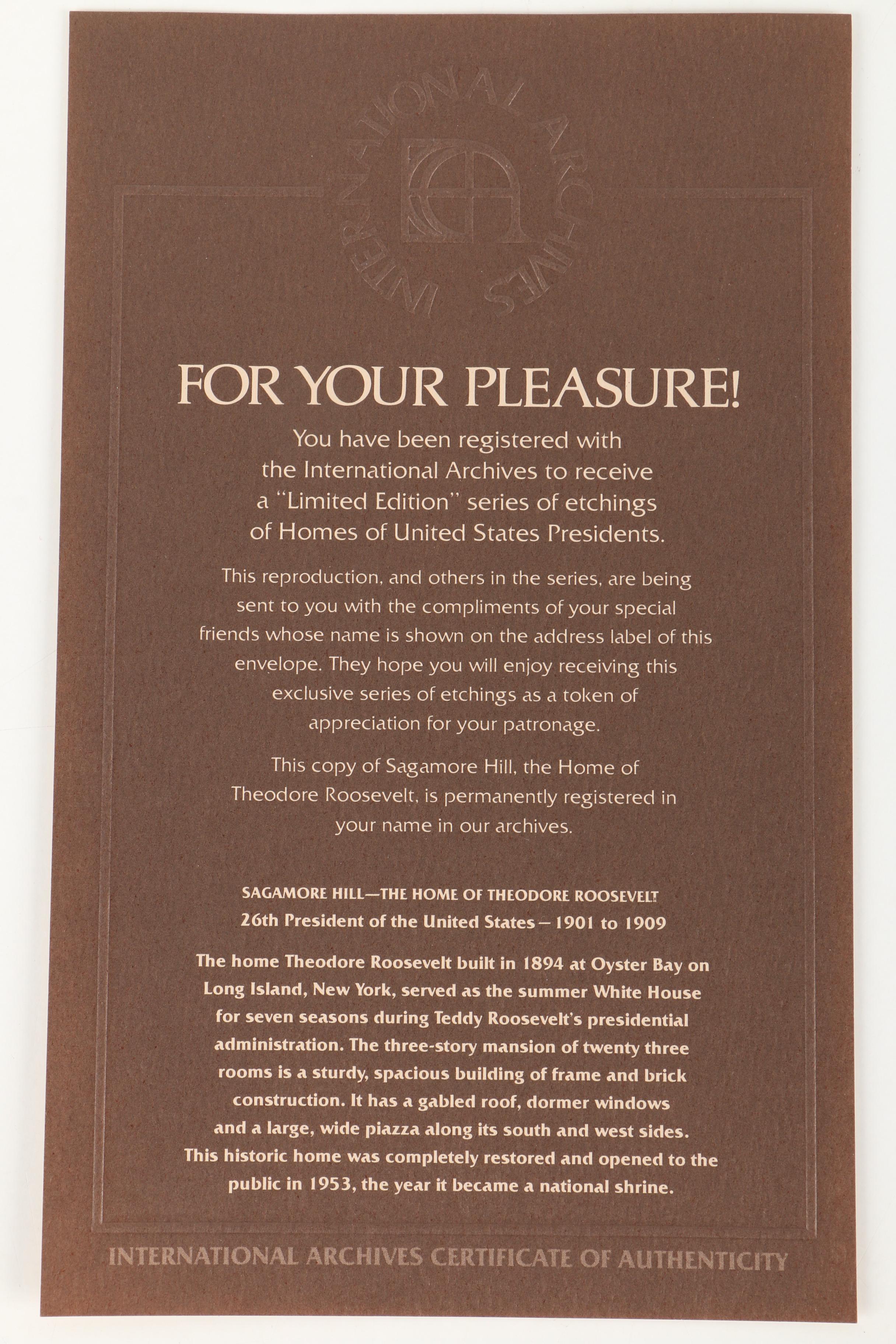 Lithographs After Scott Kiefer of Presidents' Homes