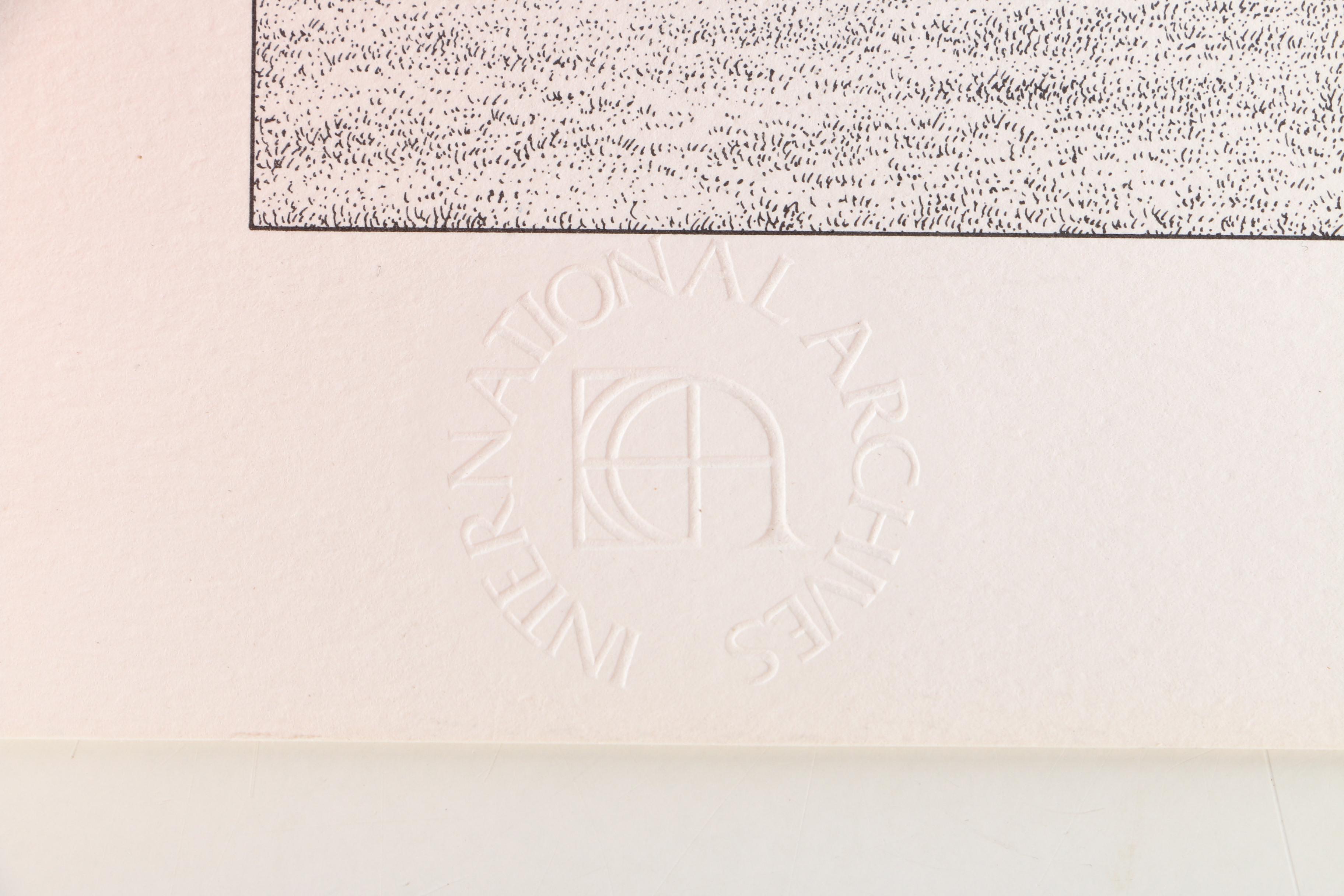 Lithographs After Scott Kiefer of Presidents' Homes