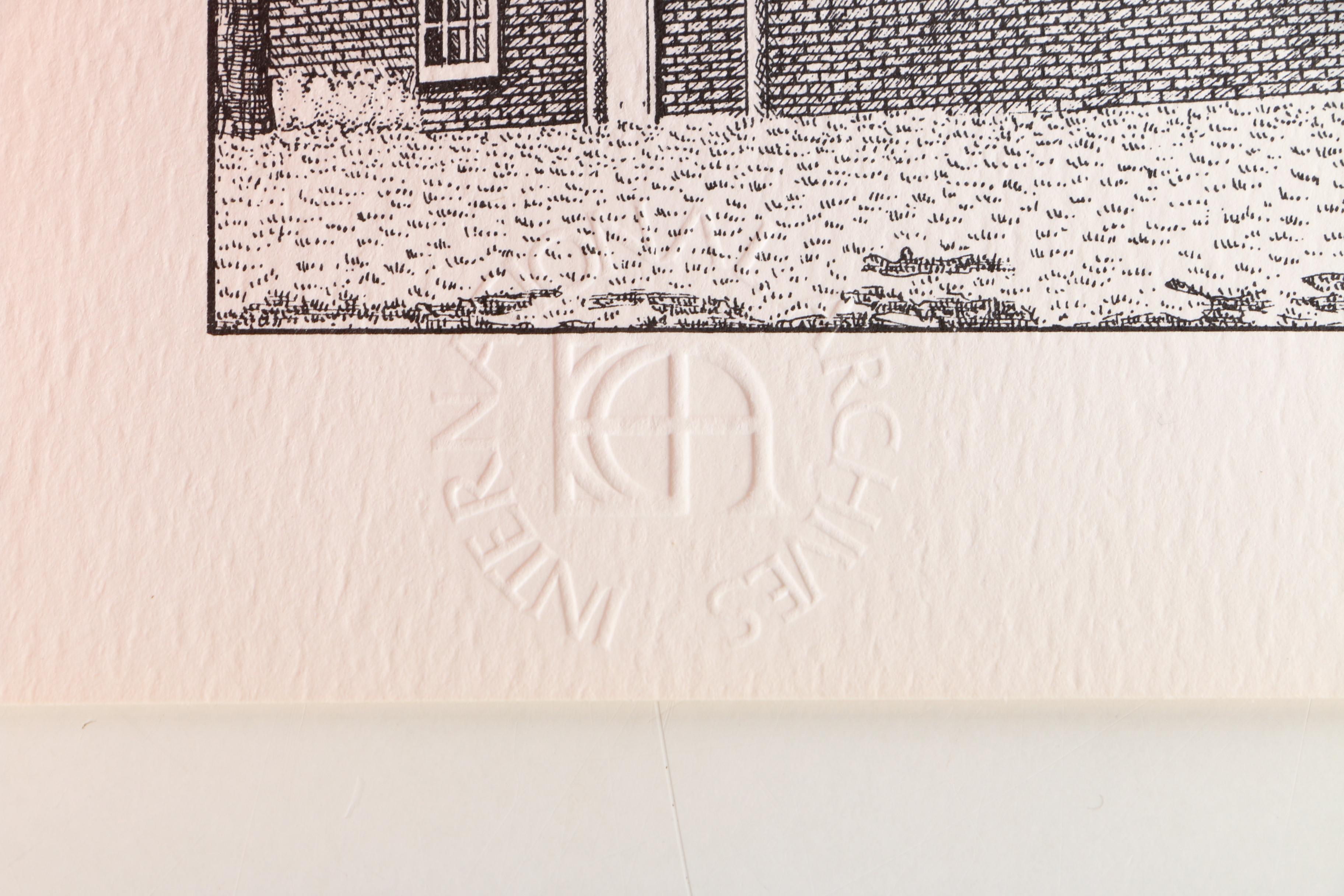 Lithographs After Scott Kiefer of Presidents' Homes