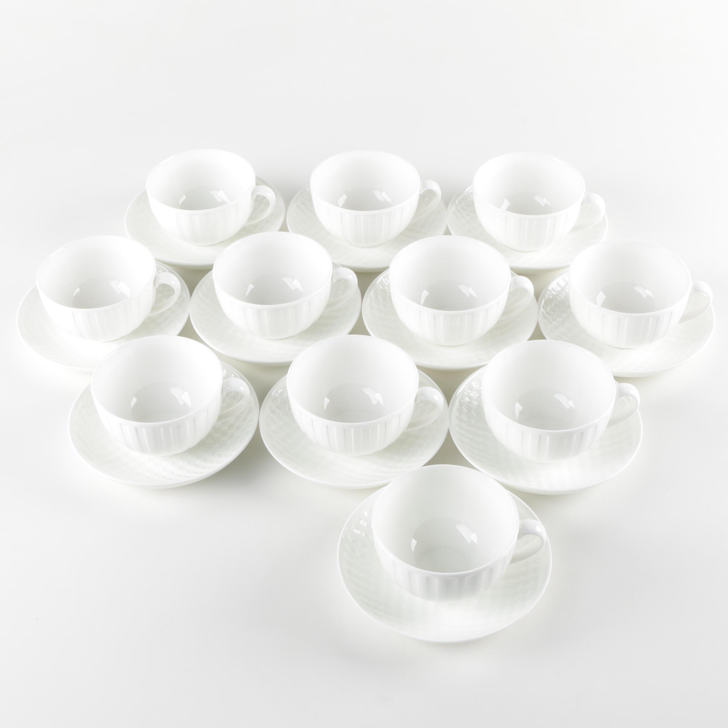 Wedgwood "Night and Day" Bone China Teacups and Saucers