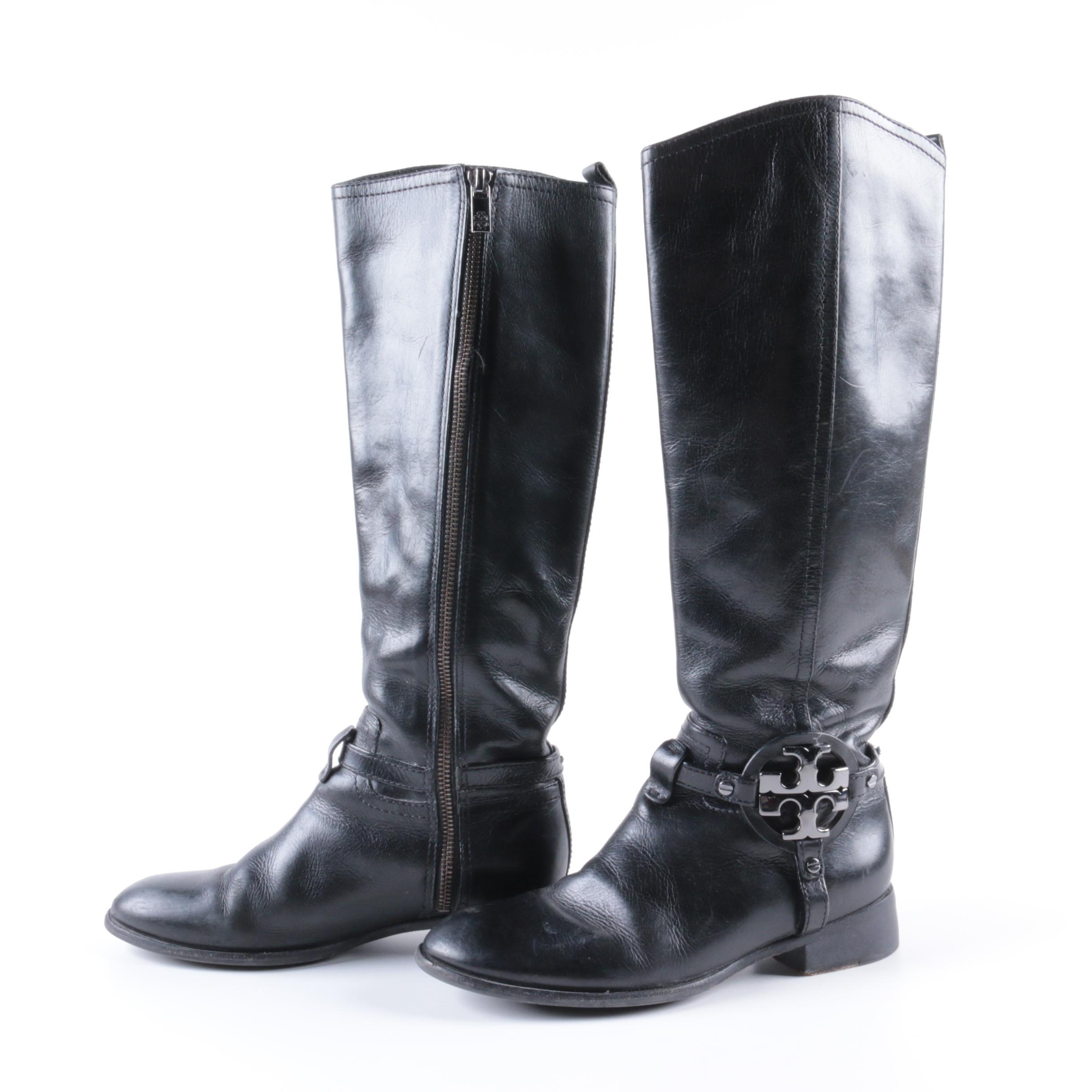 Tory Burch Black Leather Boots